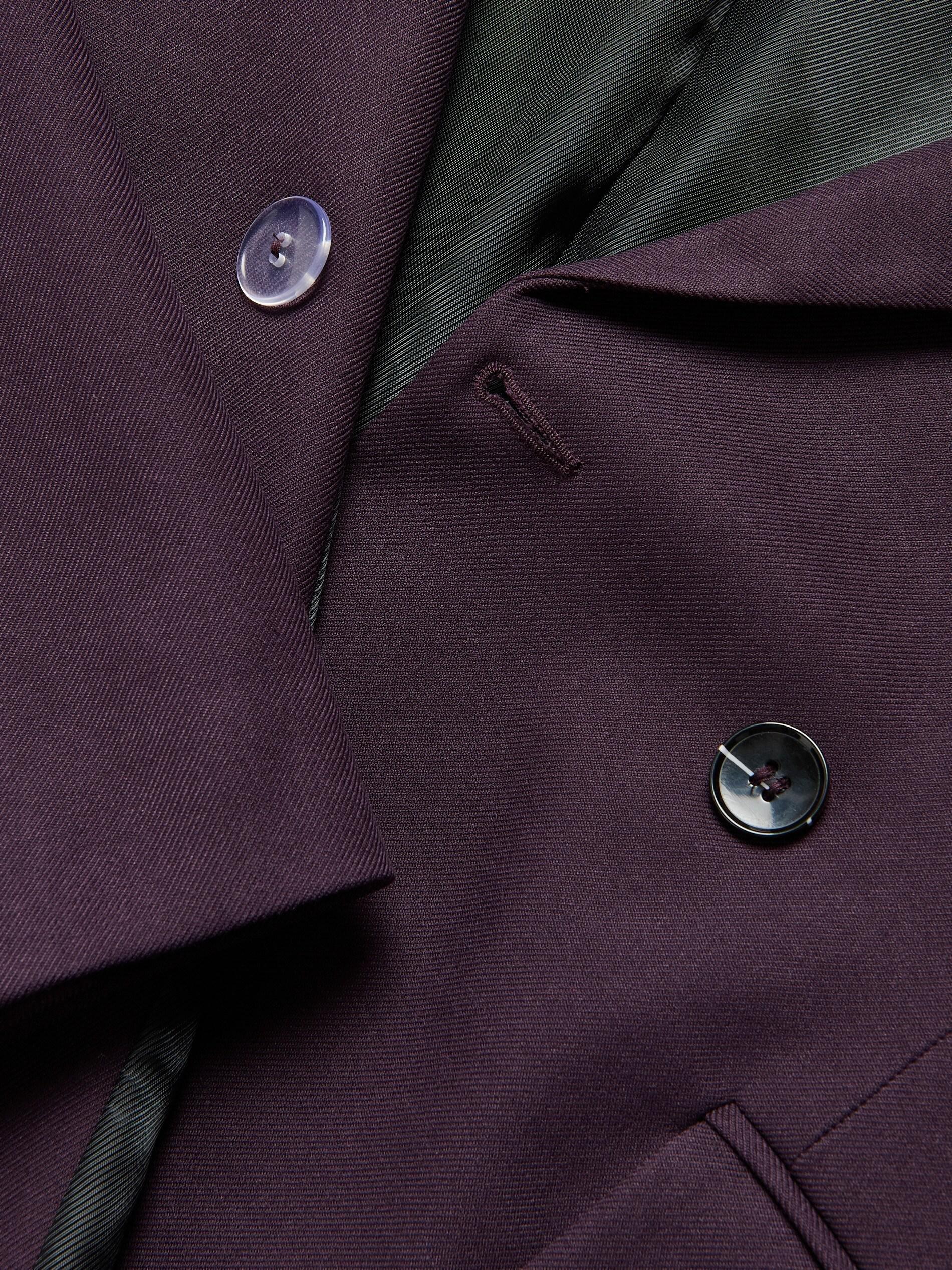 Purple Viscose Blend Blazer, Purple, large image number 1