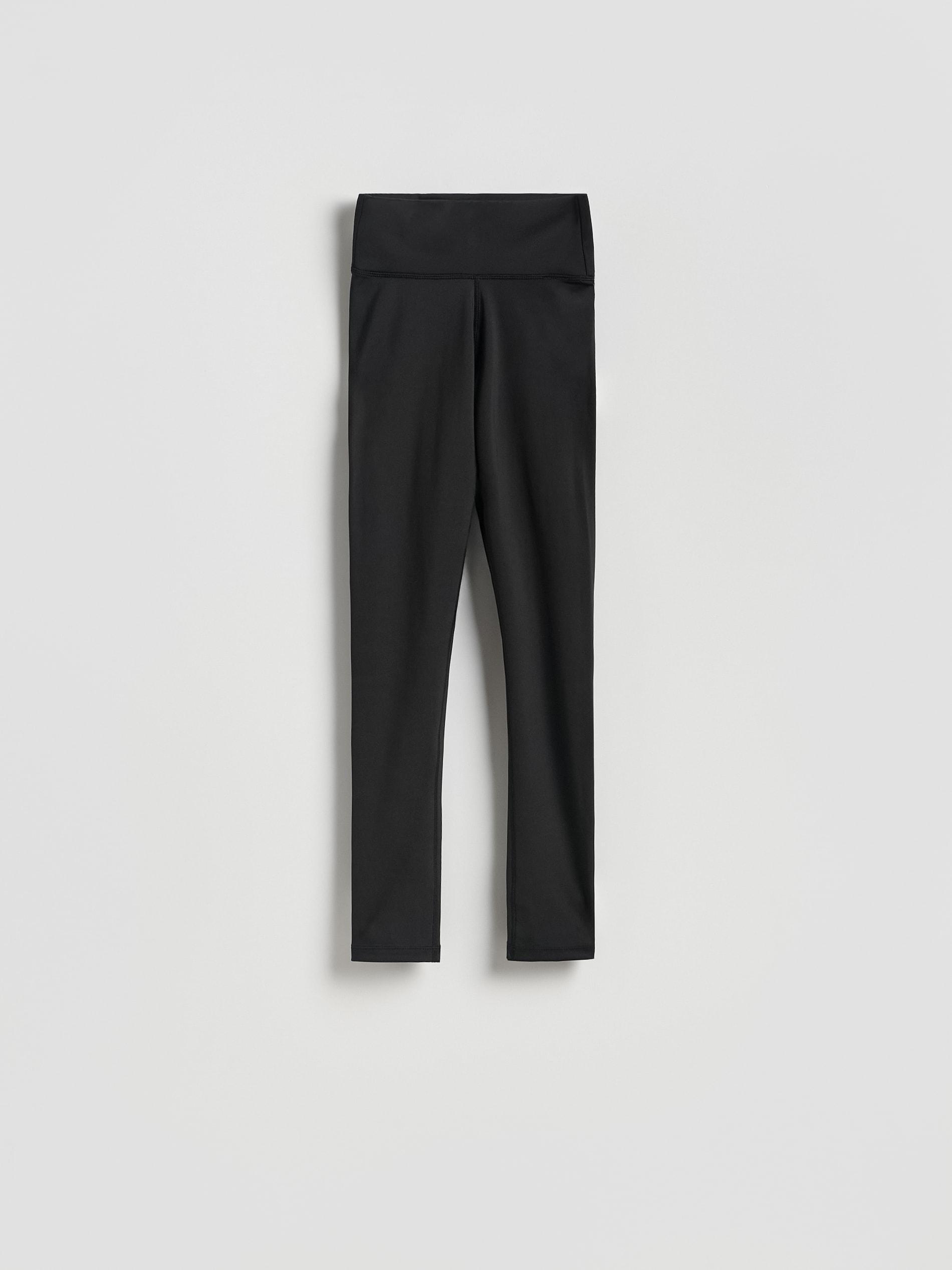 Black Plain Leggings, Black, large image number 5