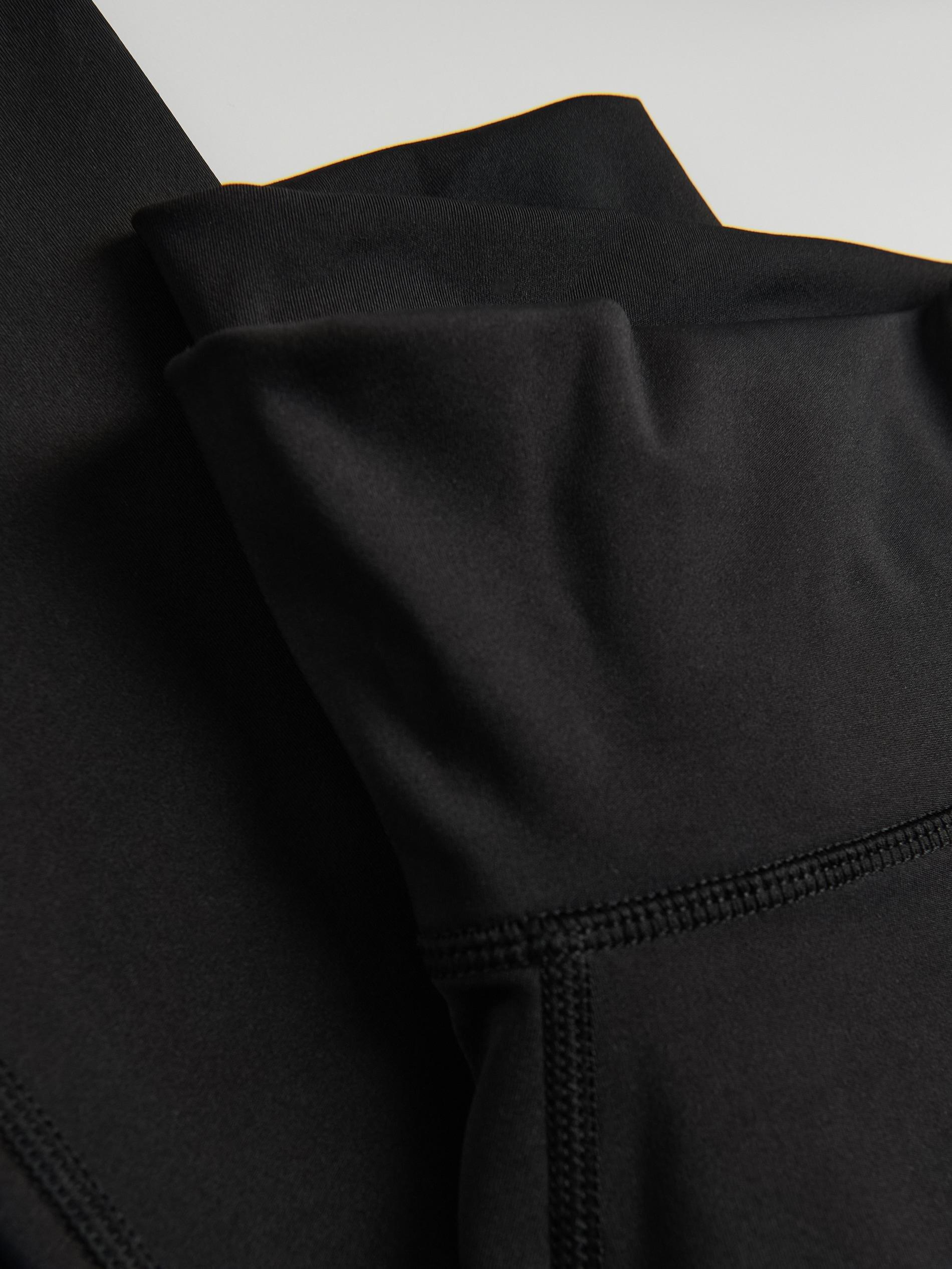 Black Plain Leggings, Black, large image number 6