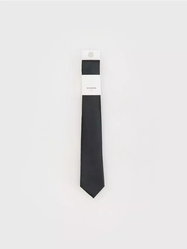 Black Narrow Tie, Black, large image number 0