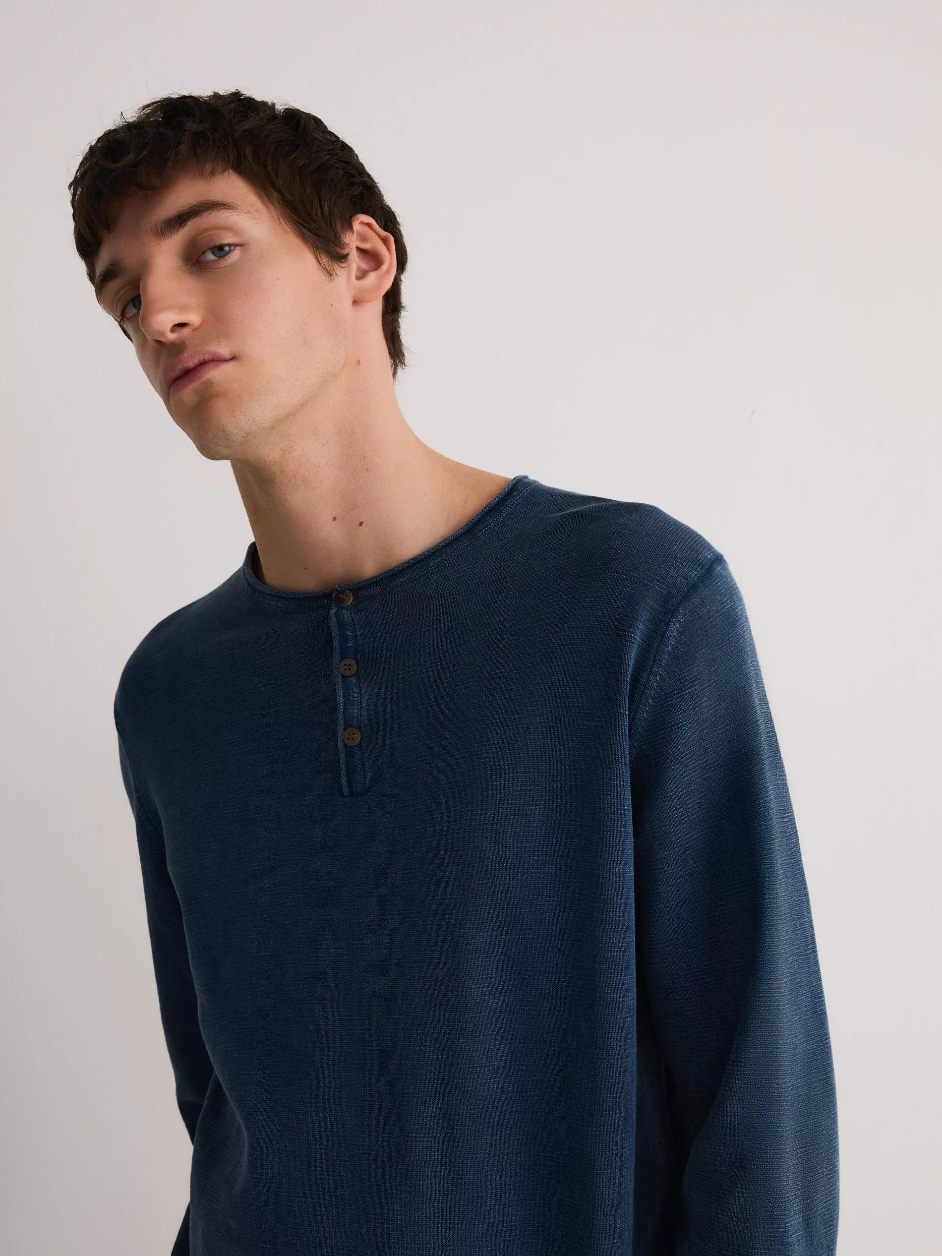 Blue Cotton Sweater, , large image number 0