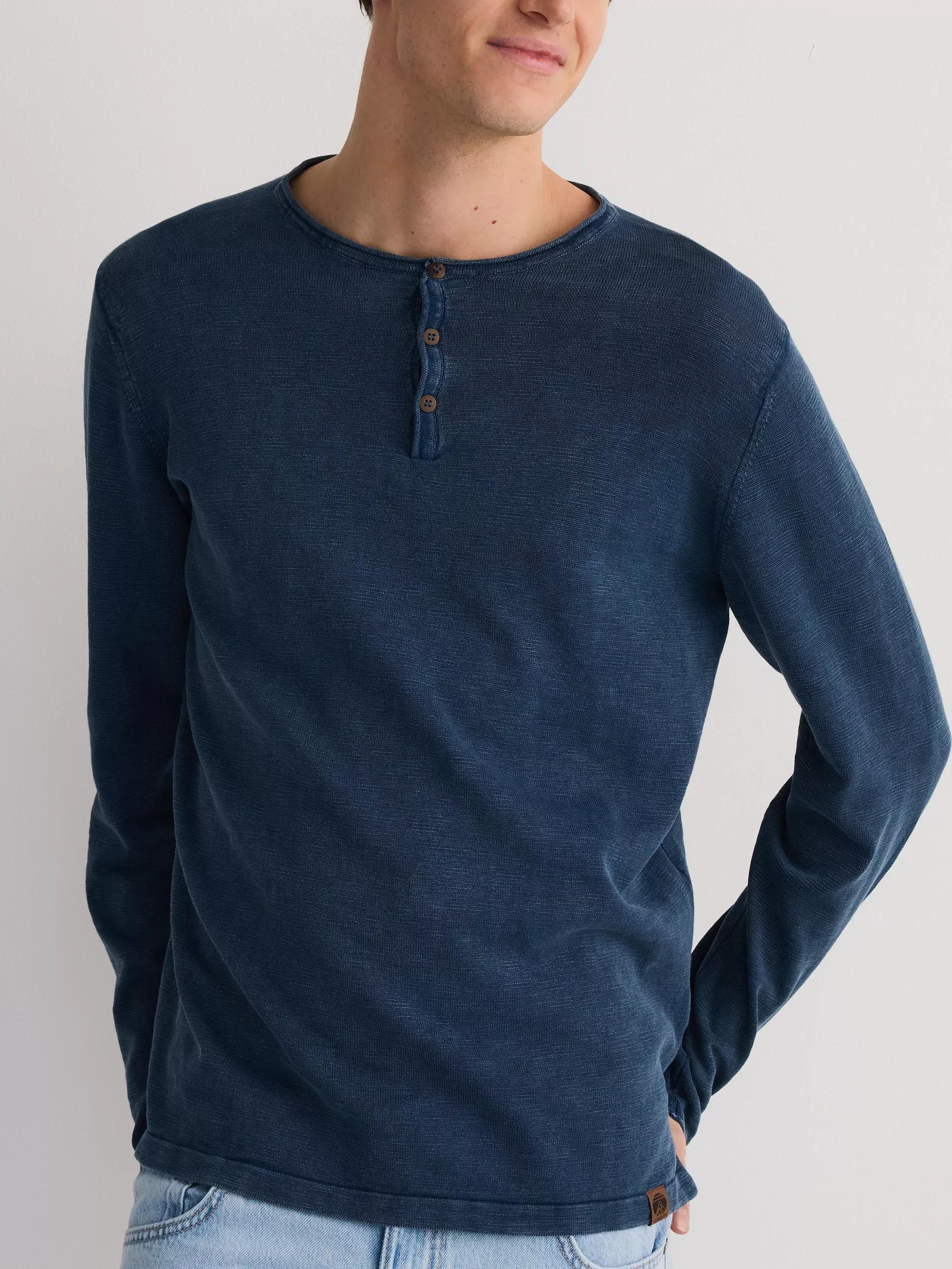 Blue Cotton Sweater, , large image number 1