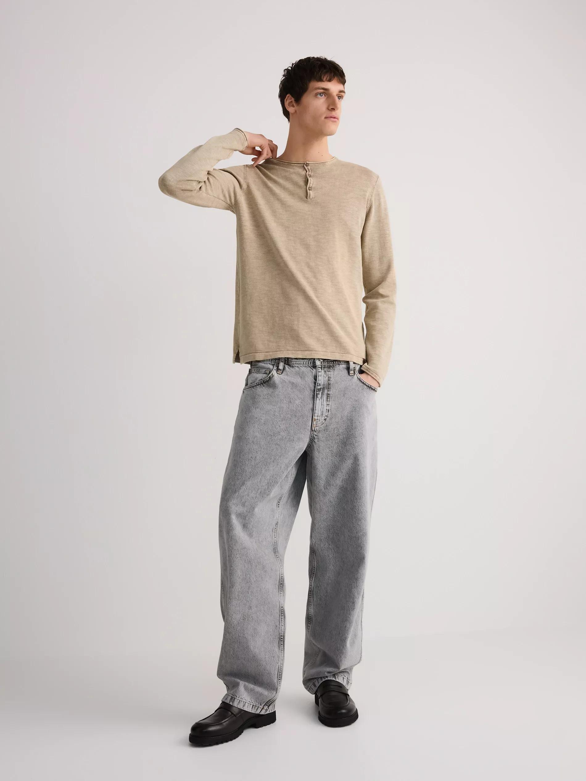 Beige Cotton Sweater, , large image number 2