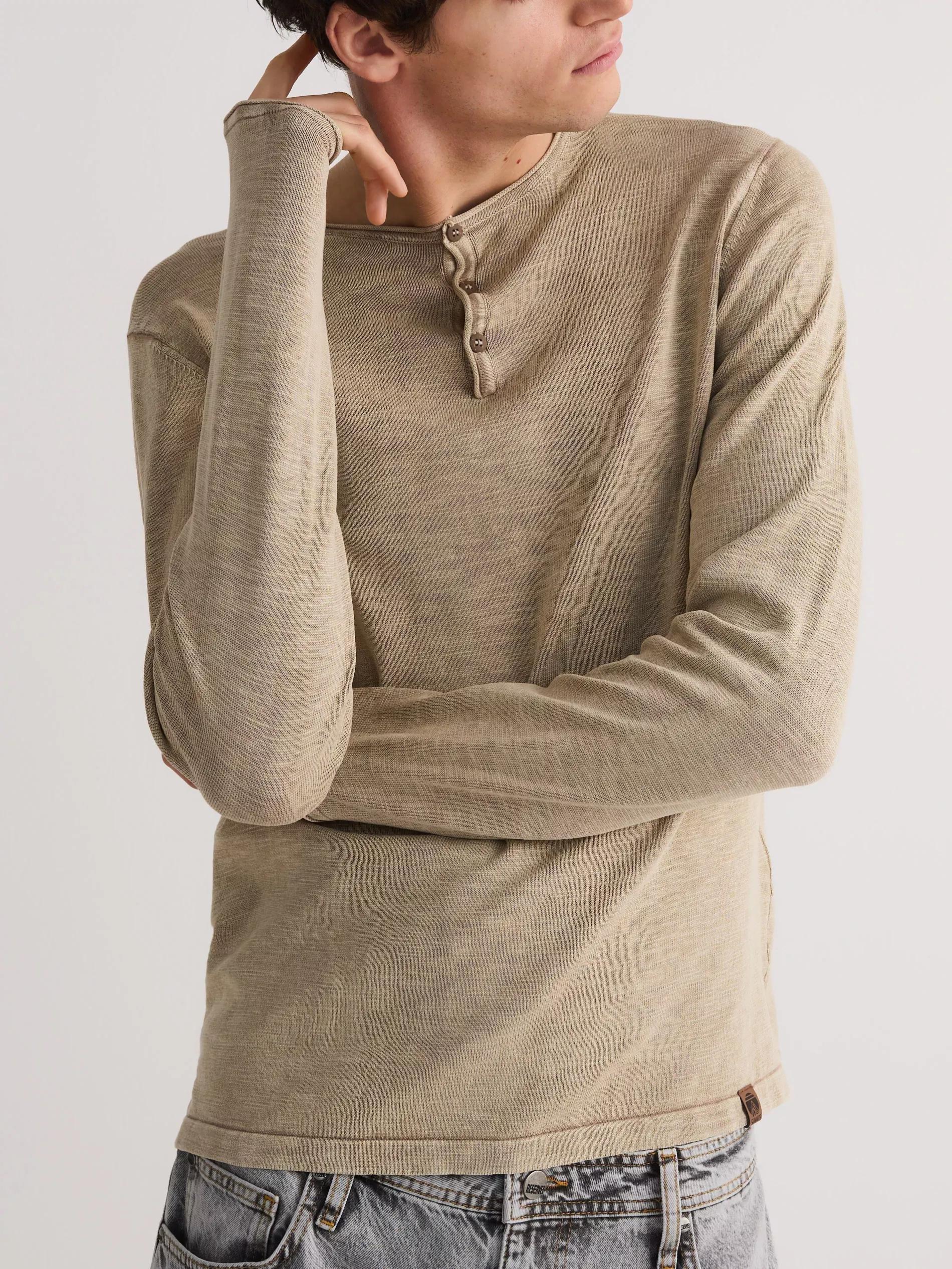Beige Cotton Sweater, , large image number 3