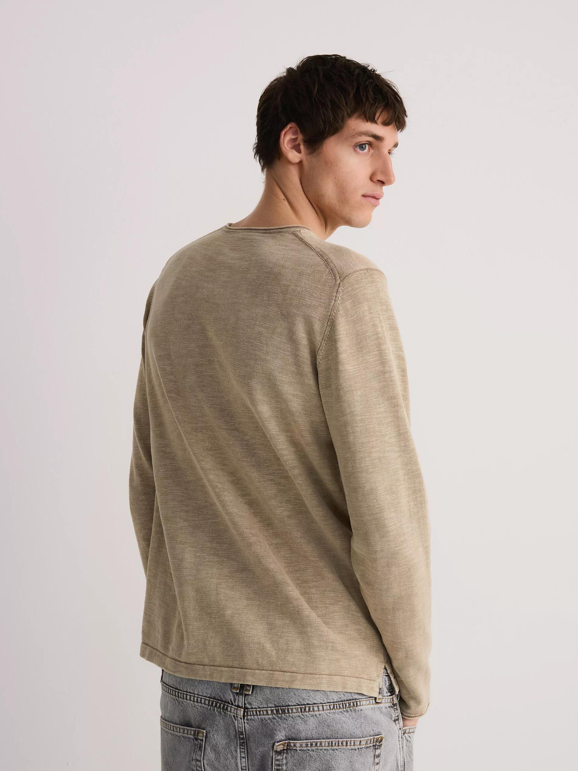 Beige Cotton Sweater, , large image number 5