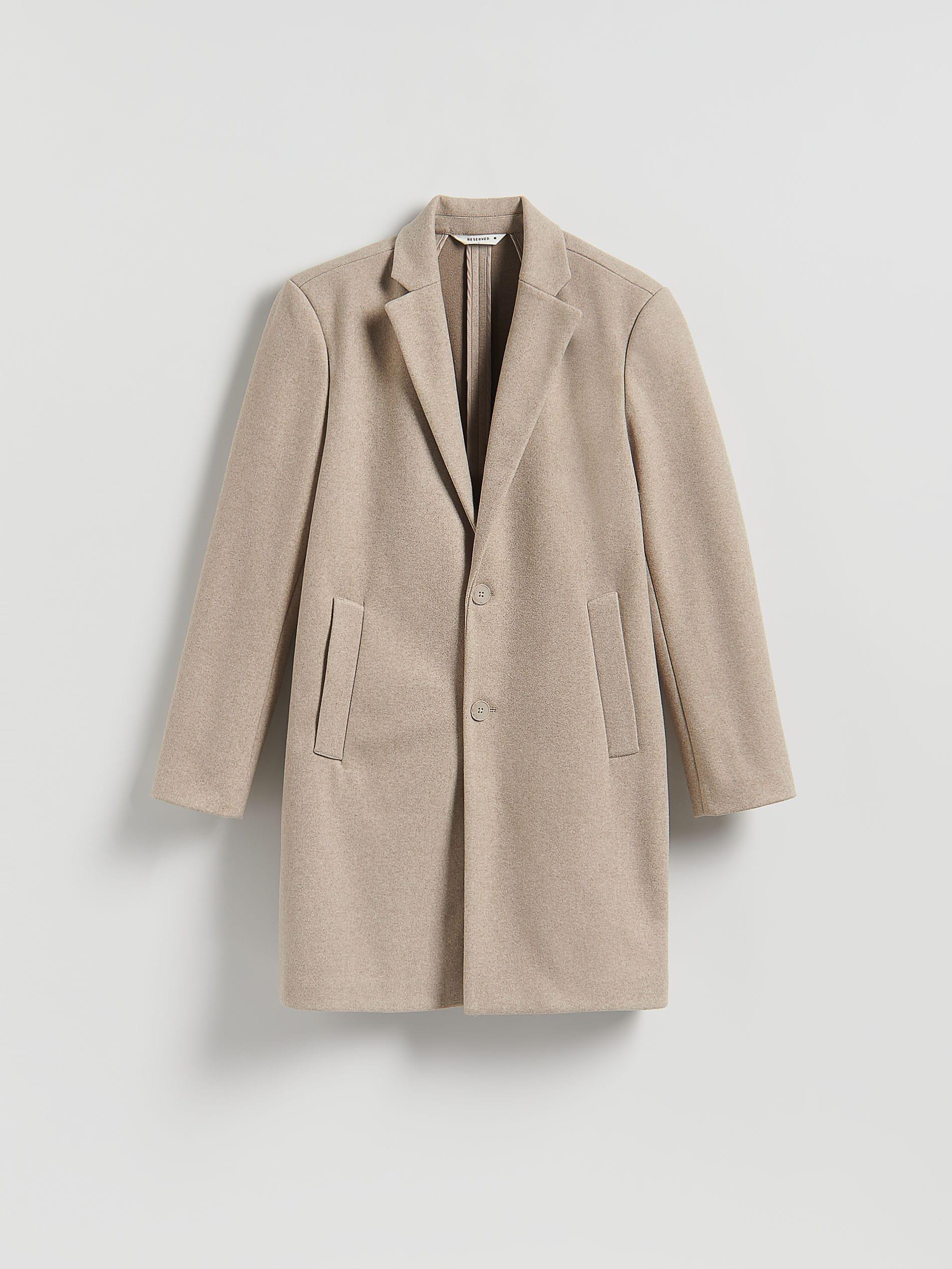 Beige Elegant Coat With A Collar, Beige, large image number 4