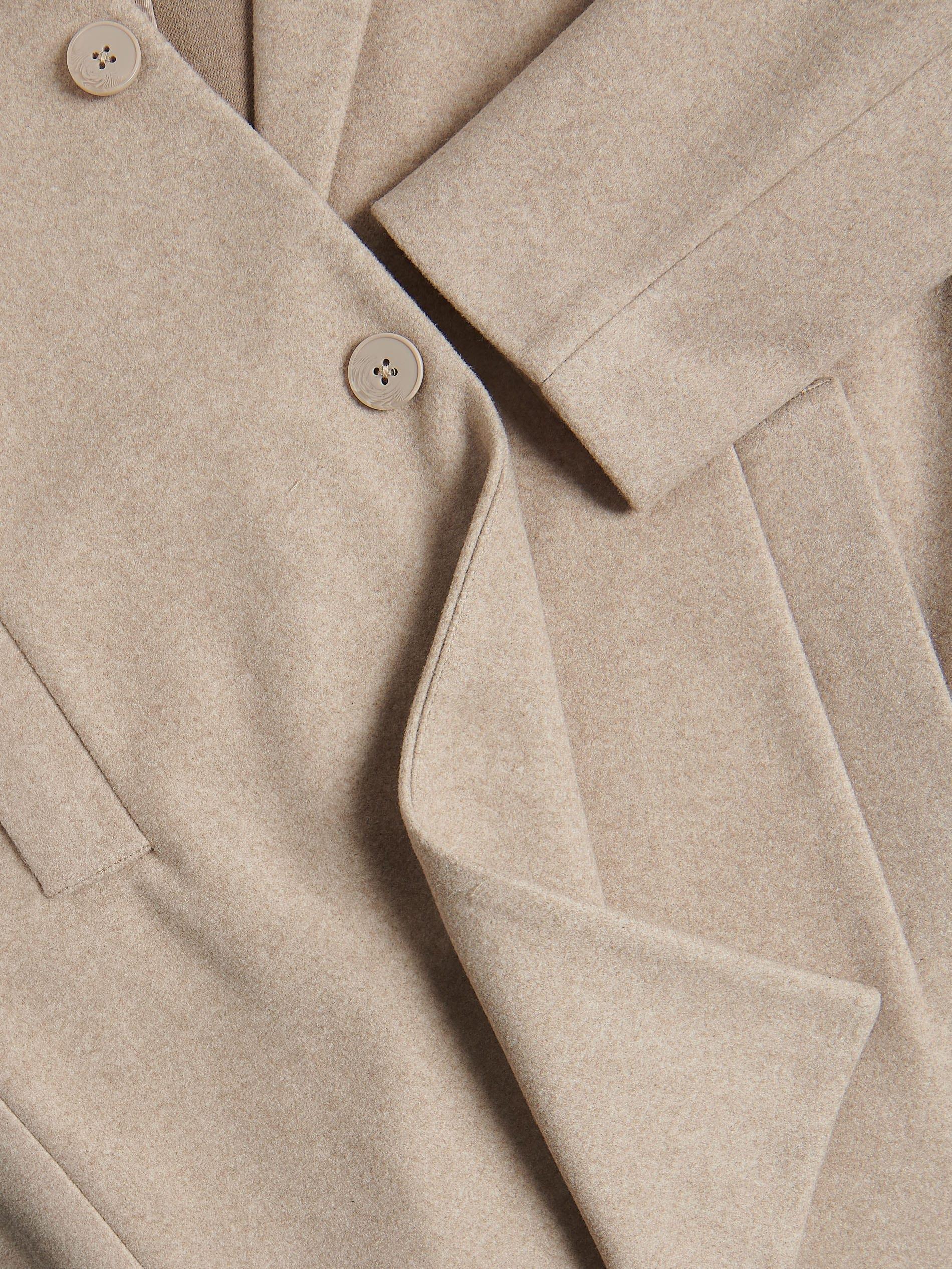 Beige Elegant Coat With A Collar, Beige, large image number 5