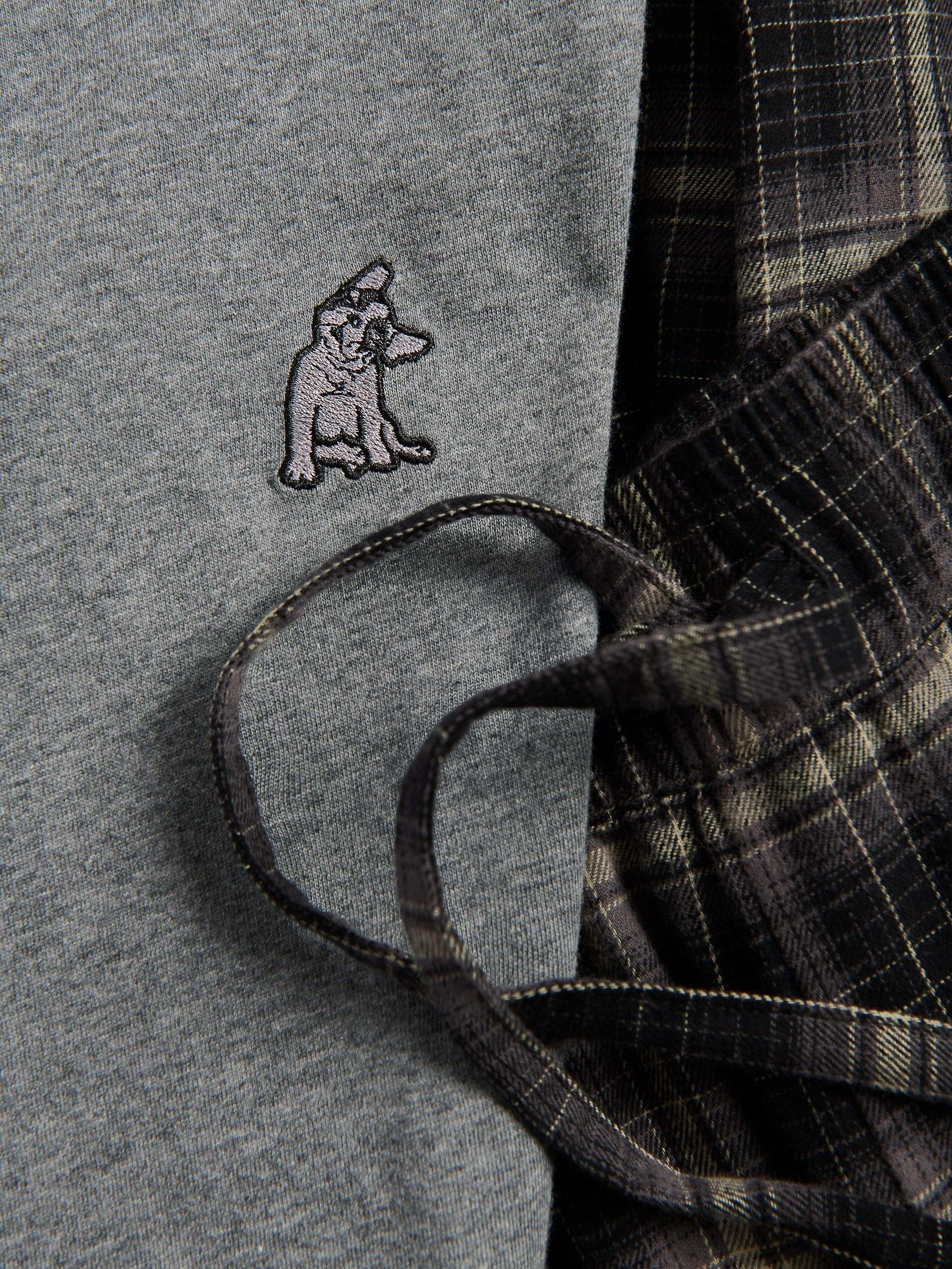 Grey Pyjama Set With Embroidery, Grey, large image number 1