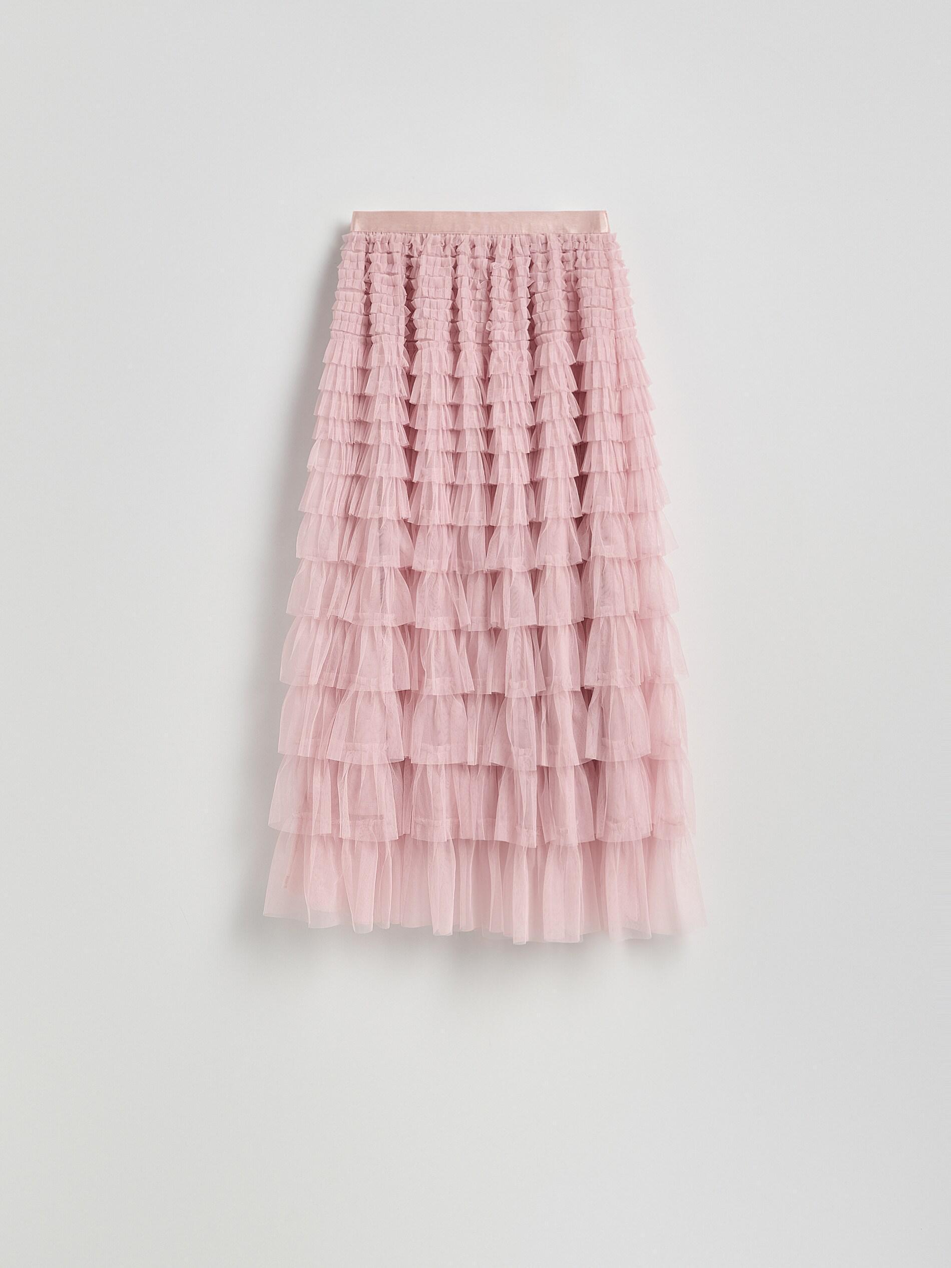 Pink Tulle Skirt With Ruffles, , large image number 4