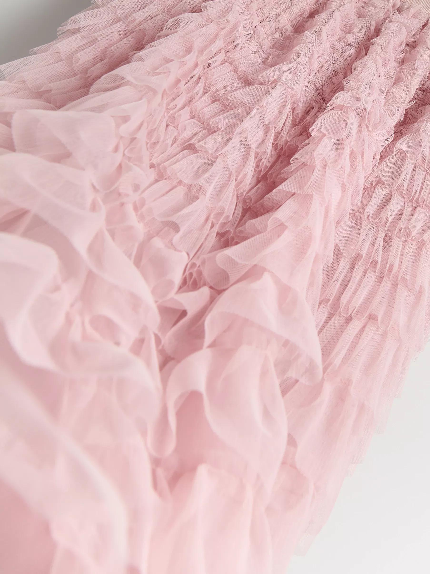 Pink Tulle Skirt With Ruffles, , large image number 5