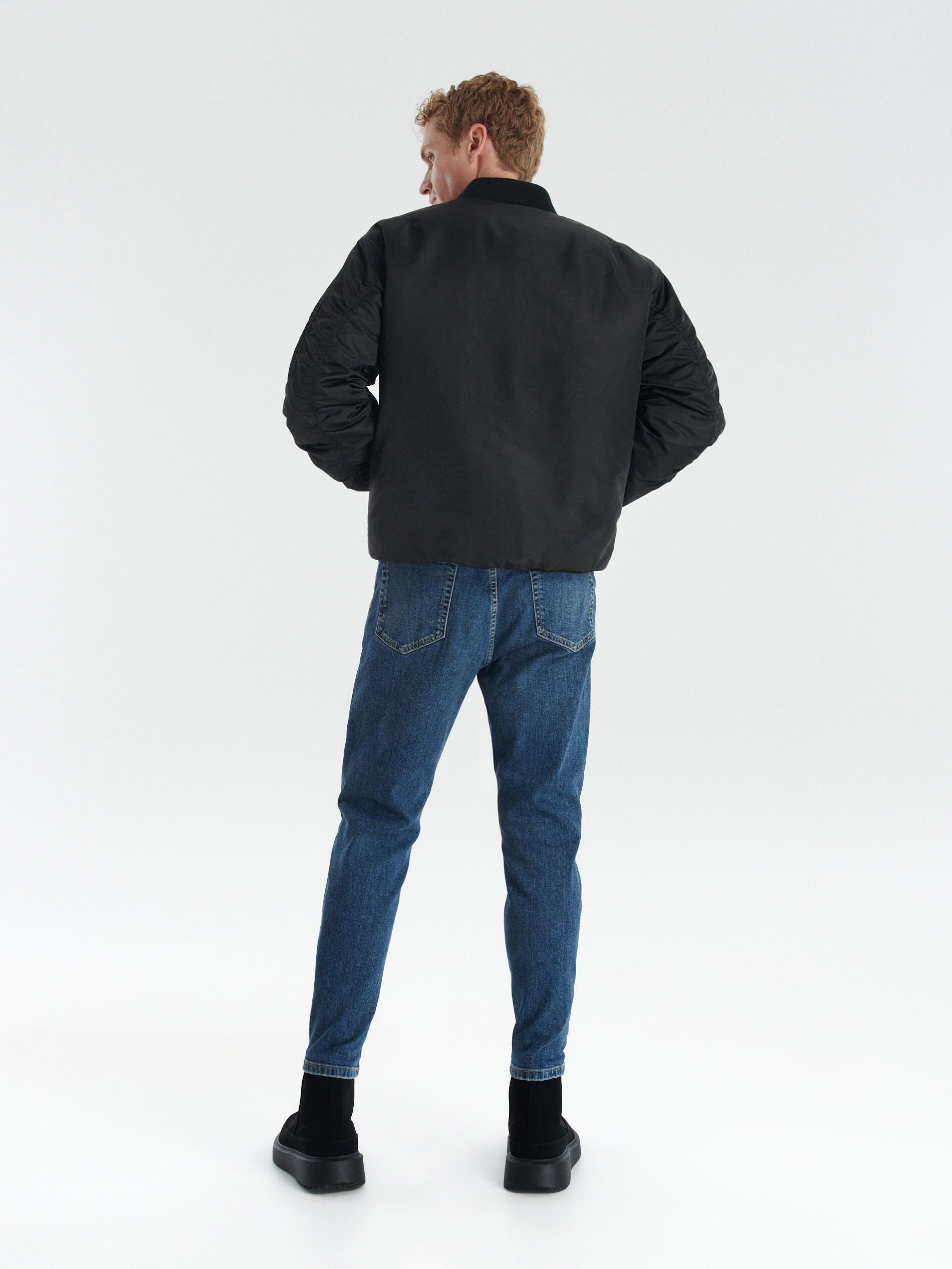 Blue Ripped Leg Carrot Jeans, , large image number 2