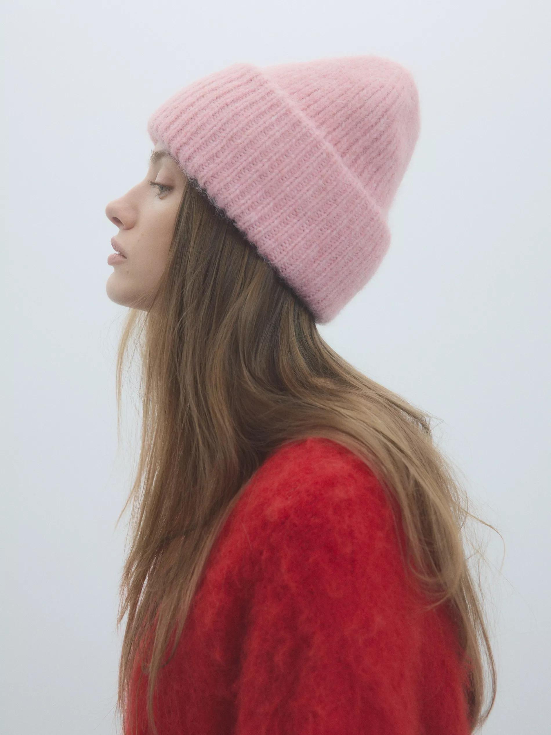 Pink Wooled Beanie, Pink, large image number 0