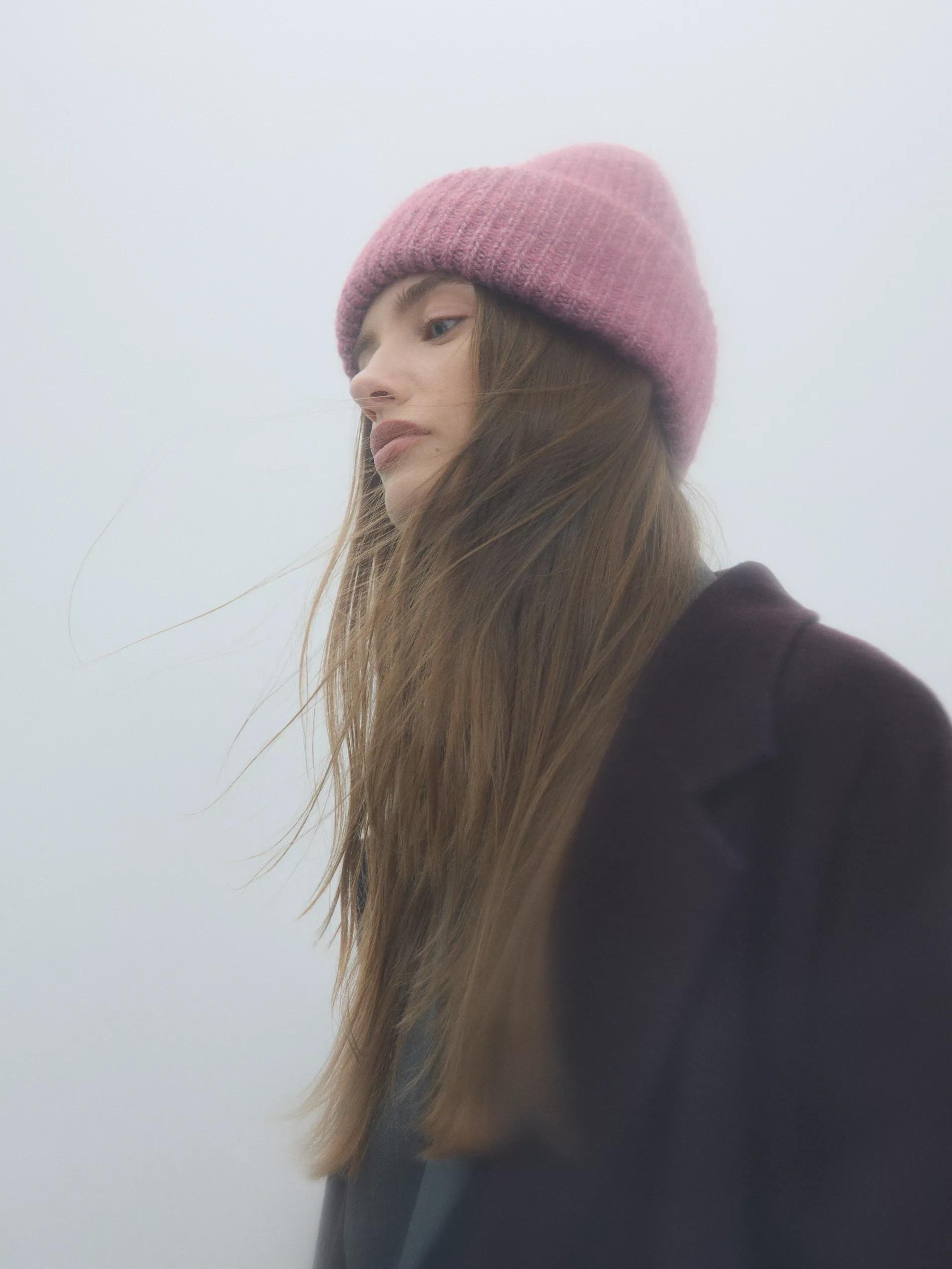 Red Wooled Beanie, Pink, large image number 2