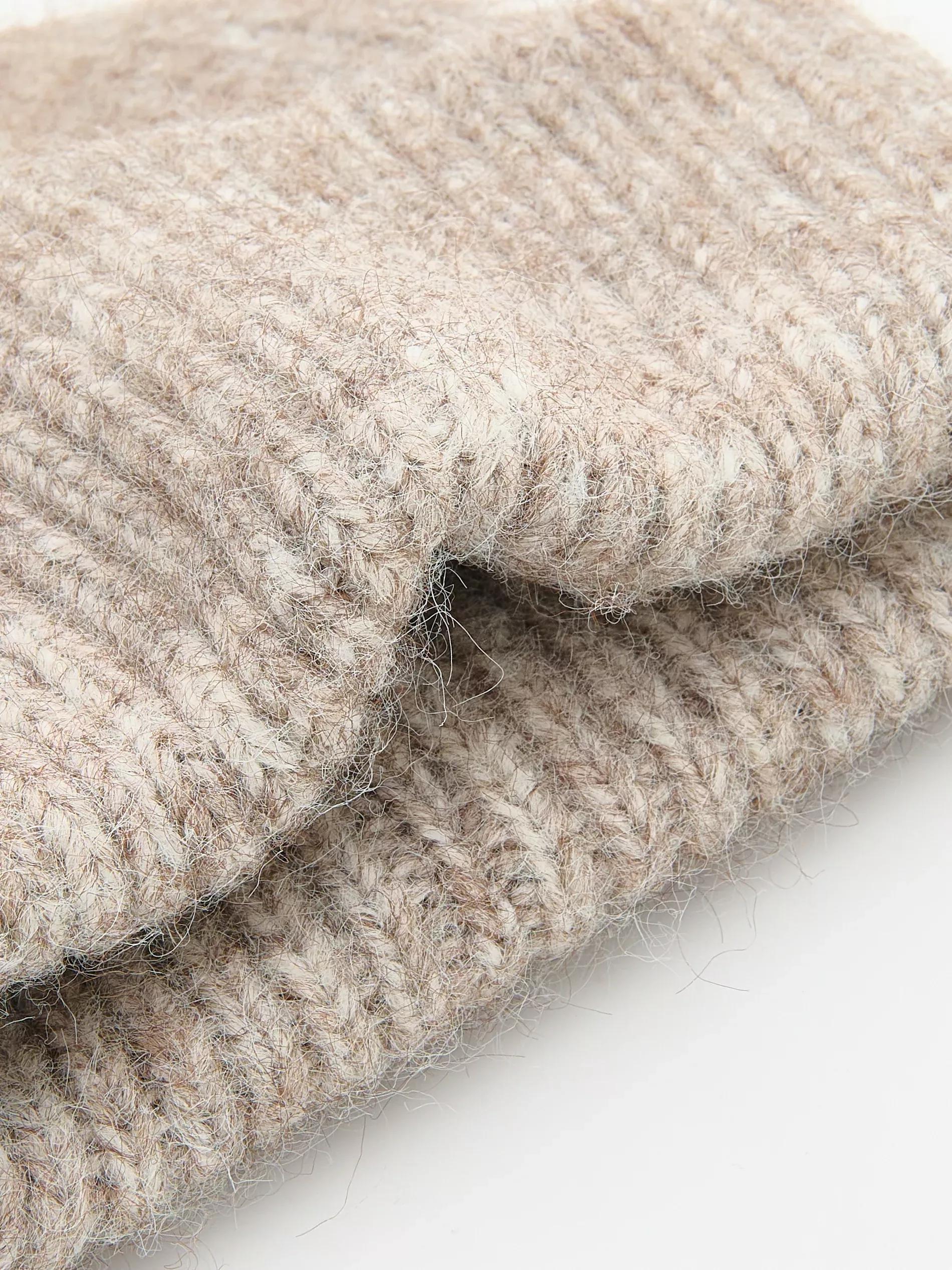 Grey Wooled Beanie, Grey, large image number 4