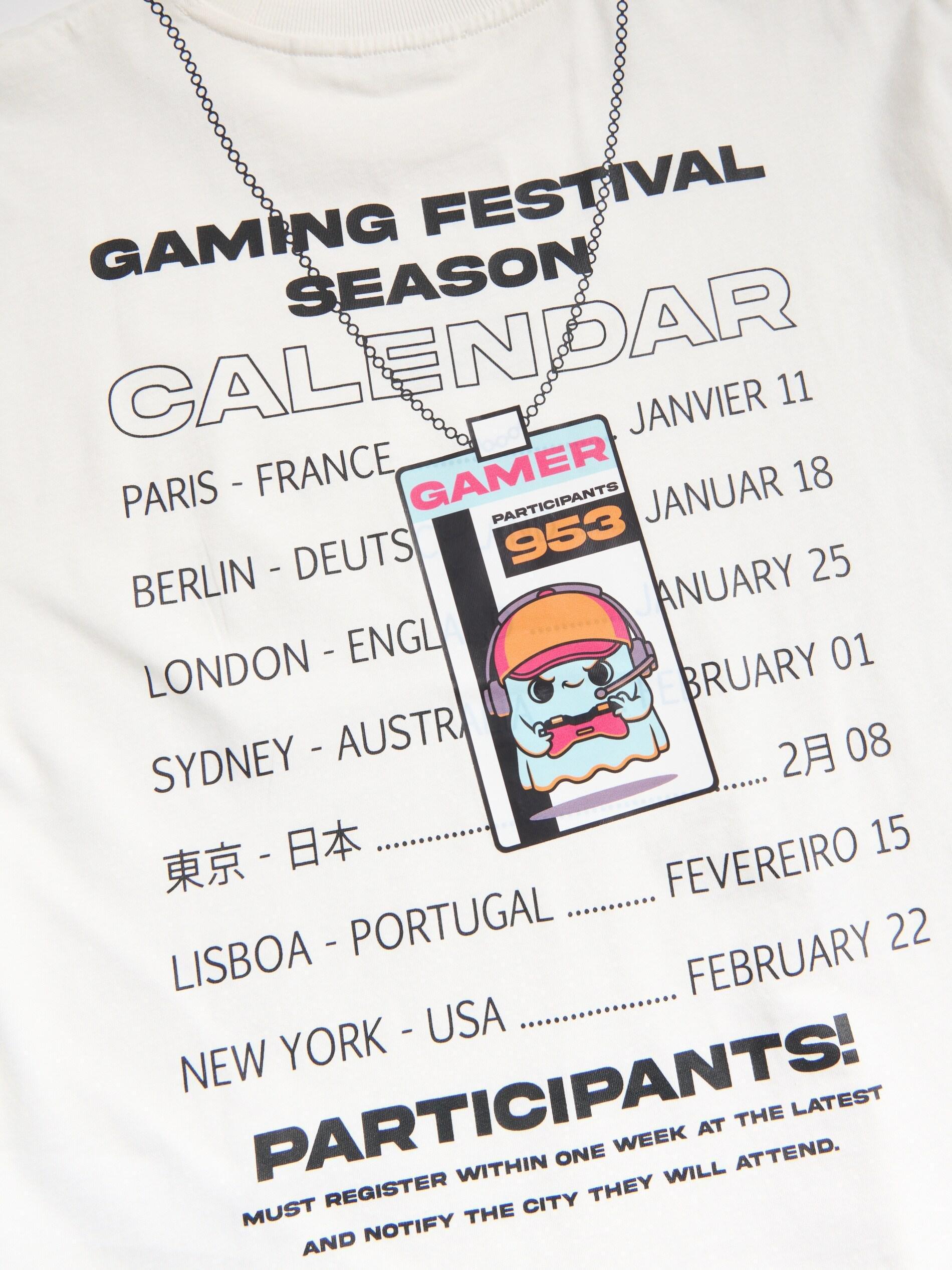 White T-Shirt With Print, White, large image number 1