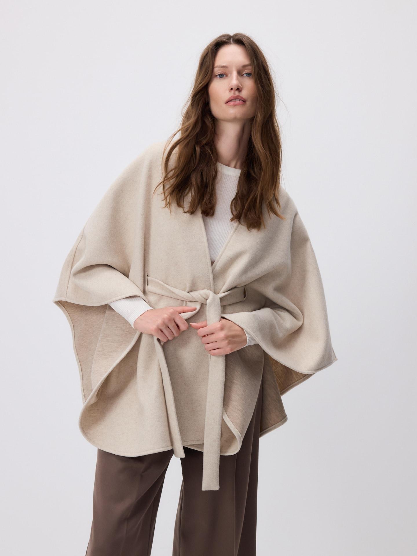 Cream Cover Up With Belt, Beige, large image number 0