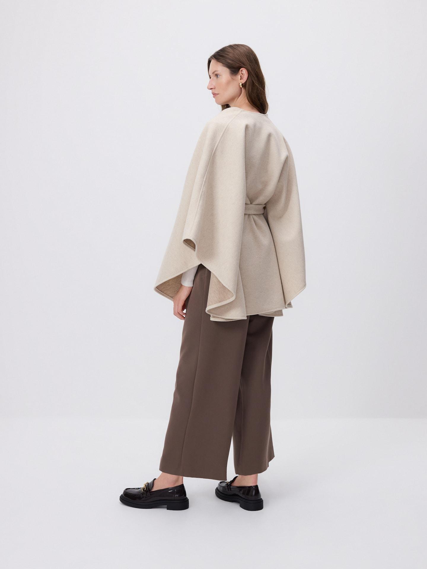 Cream Cover Up With Belt, Beige, large image number 4