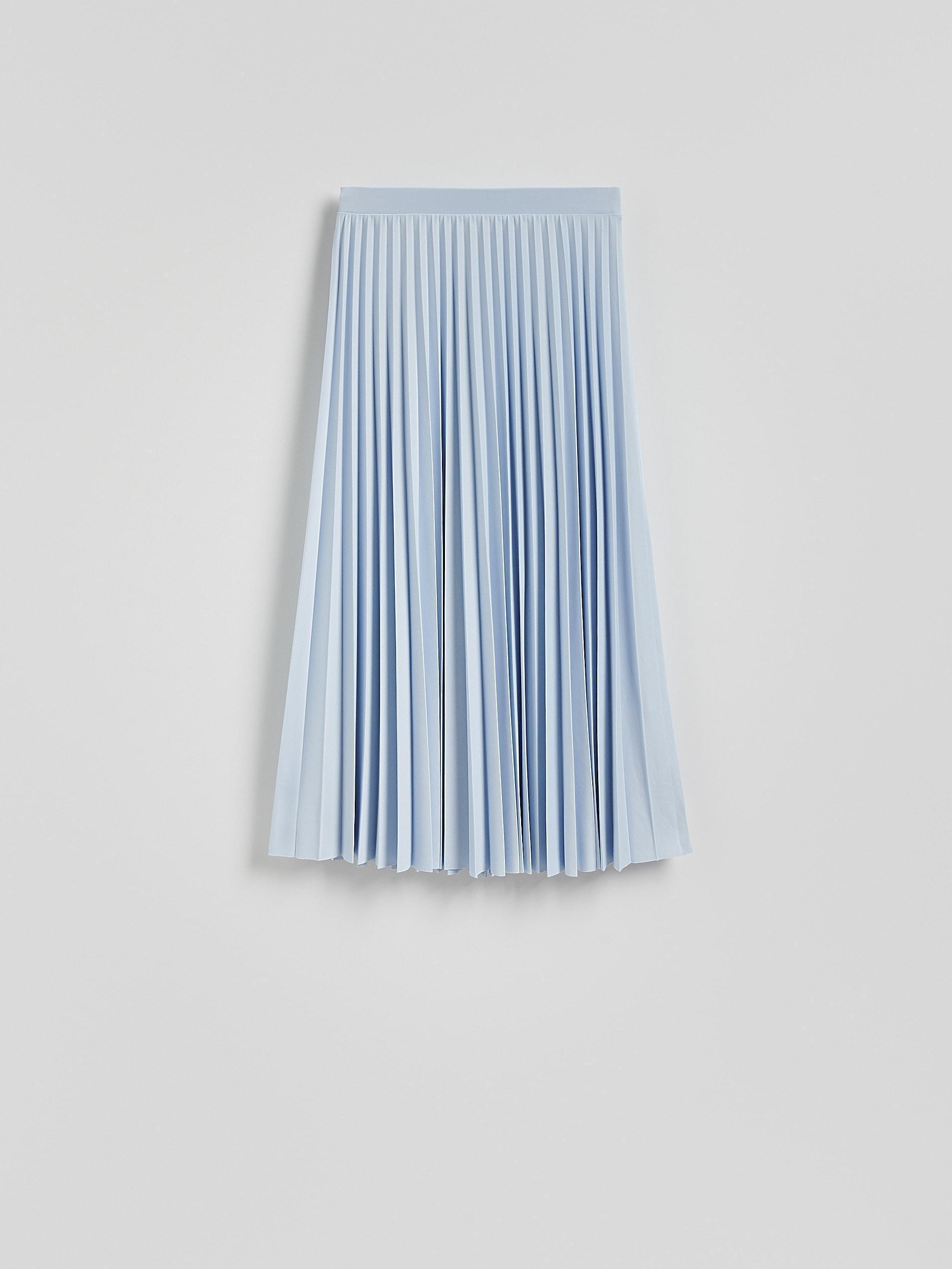 Blue Pleated Midi Skirt, Blue, large image number 4