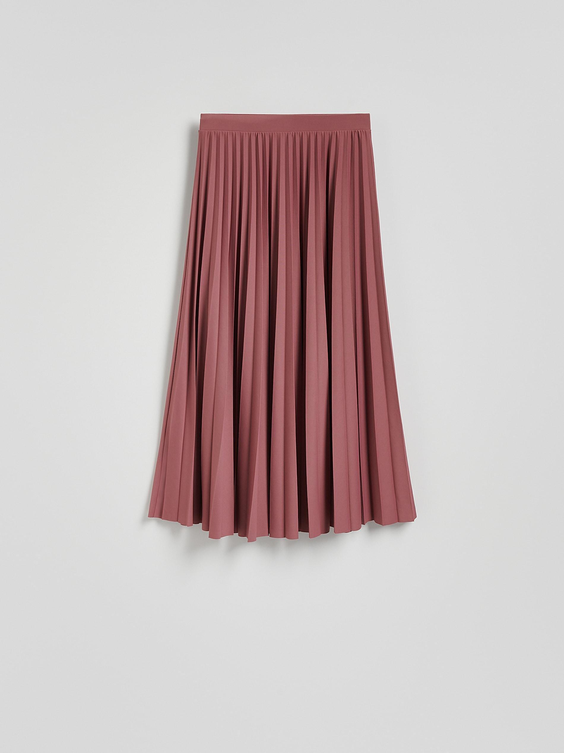 Purple Pleated Midi Skirt, , large image number 0