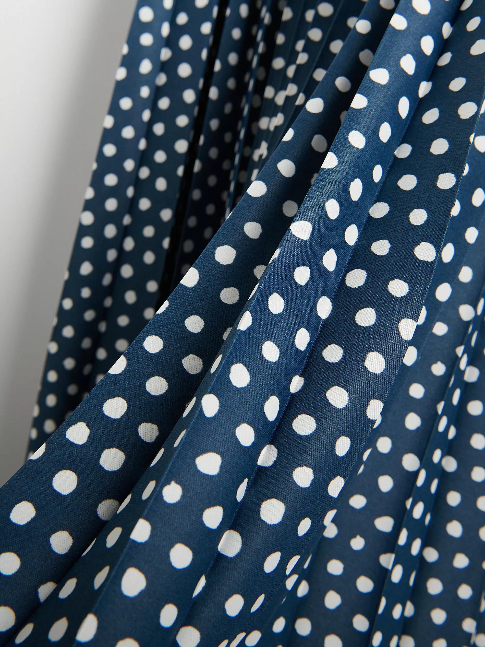 Multicolour Pleated Polka Dot Skirt, , large image number 2