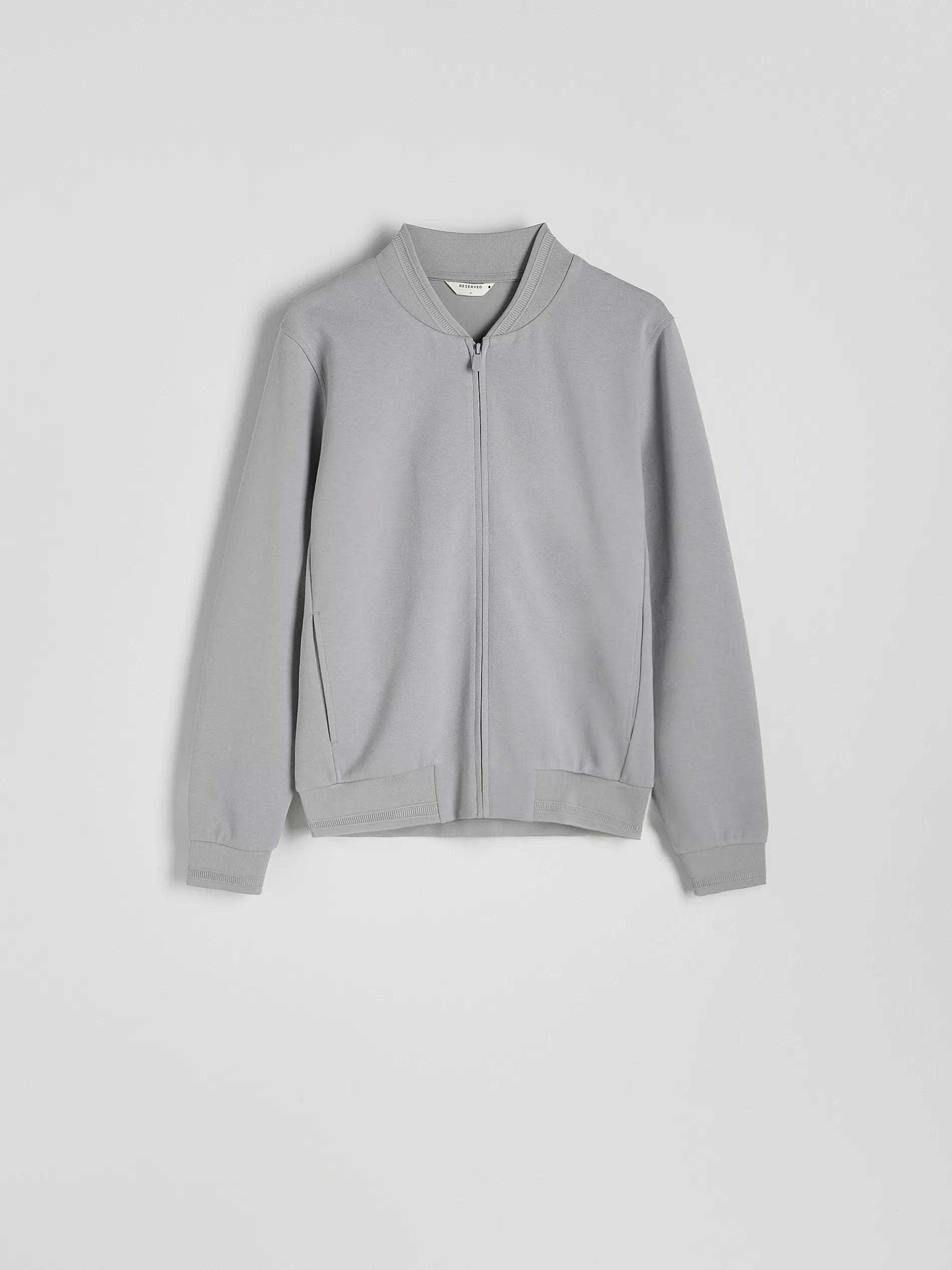 Grey Sports Bomber Jacket, , large image number 0