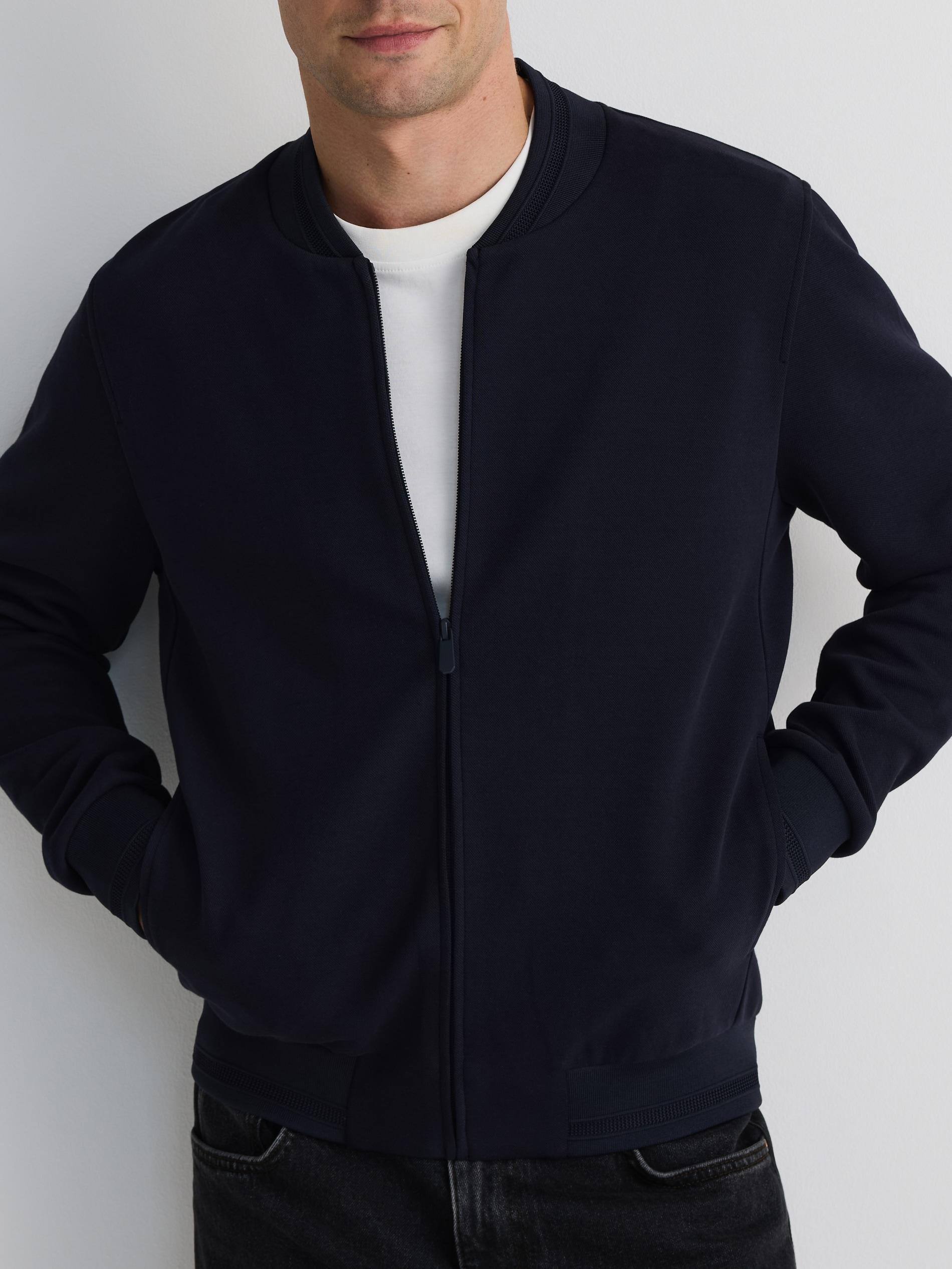 Navy Sports Bomber Jacket, , large image number 0