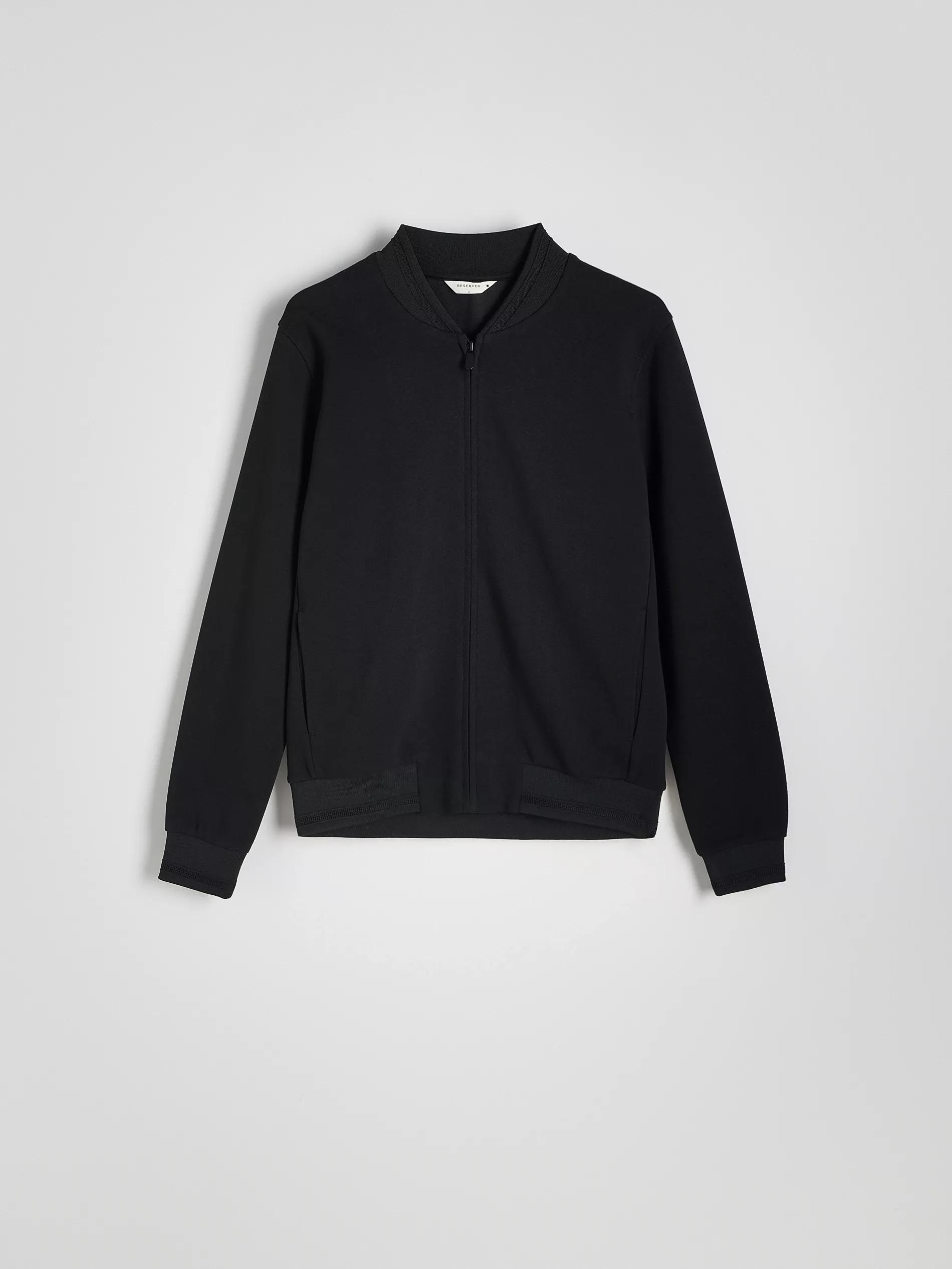 Black Sports Bomber Jacket, , large image number 4
