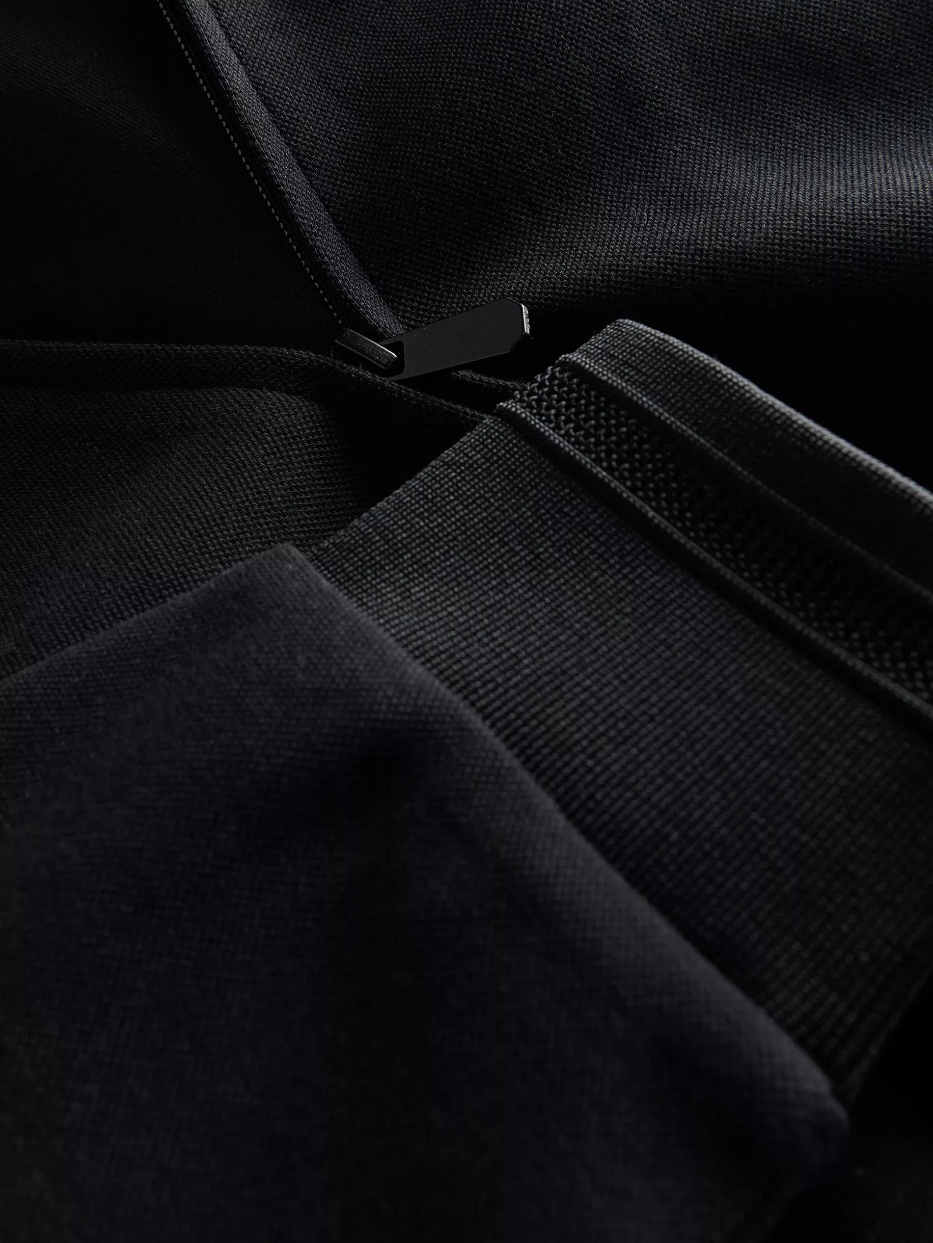 Black Sports Bomber Jacket, , large image number 5