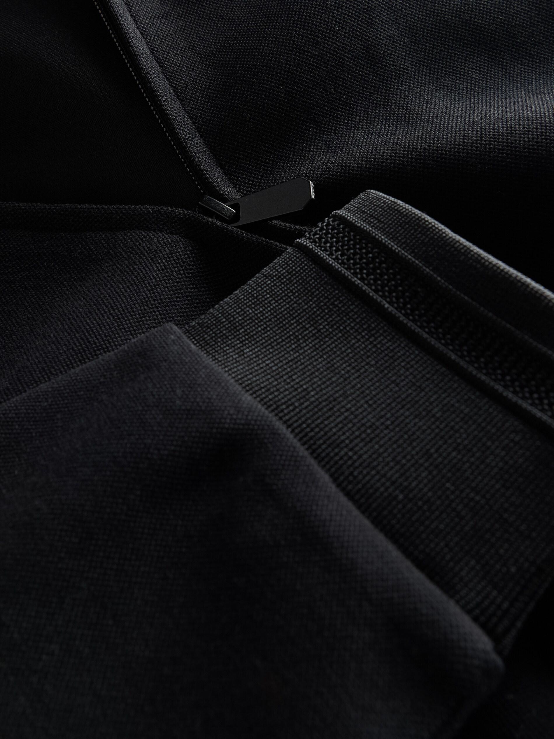 Black Sports Bomber Jacket, Black, large image number 5