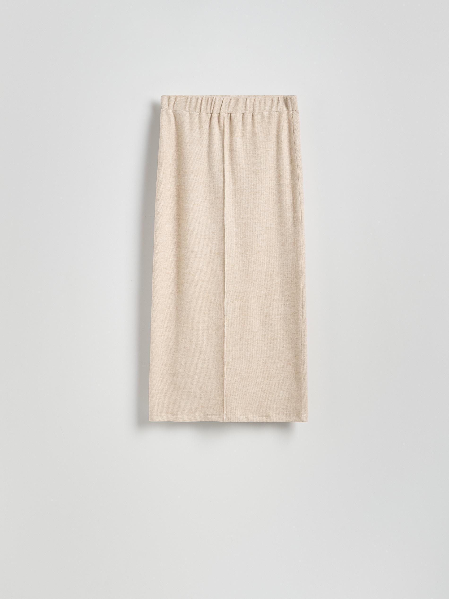 Beige Jersey Maxi Skirt, , large image number 4