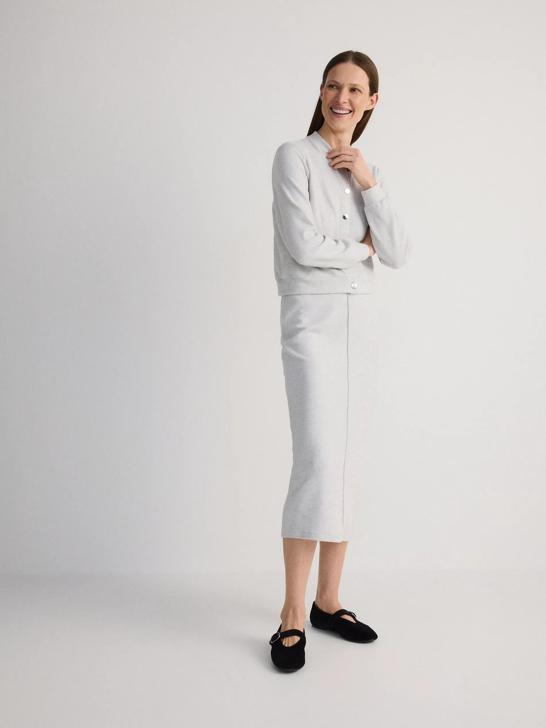Grey Jersey Maxi Skirt, , large image number 0