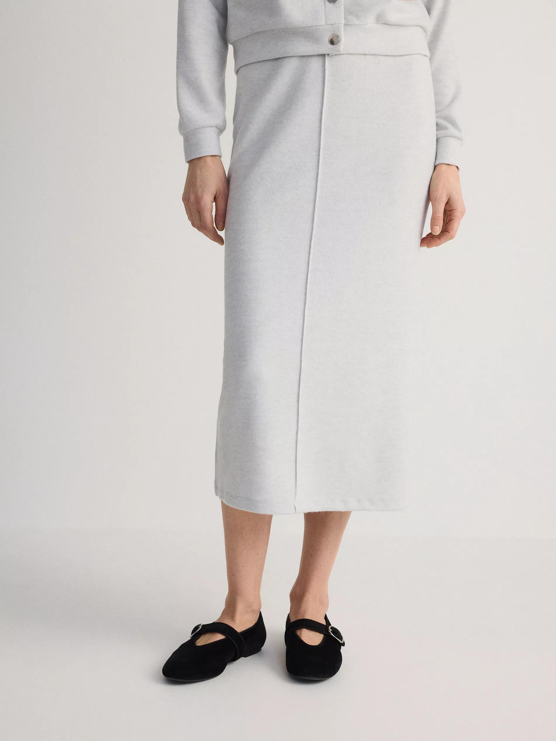 Grey Jersey Maxi Skirt, , large image number 1