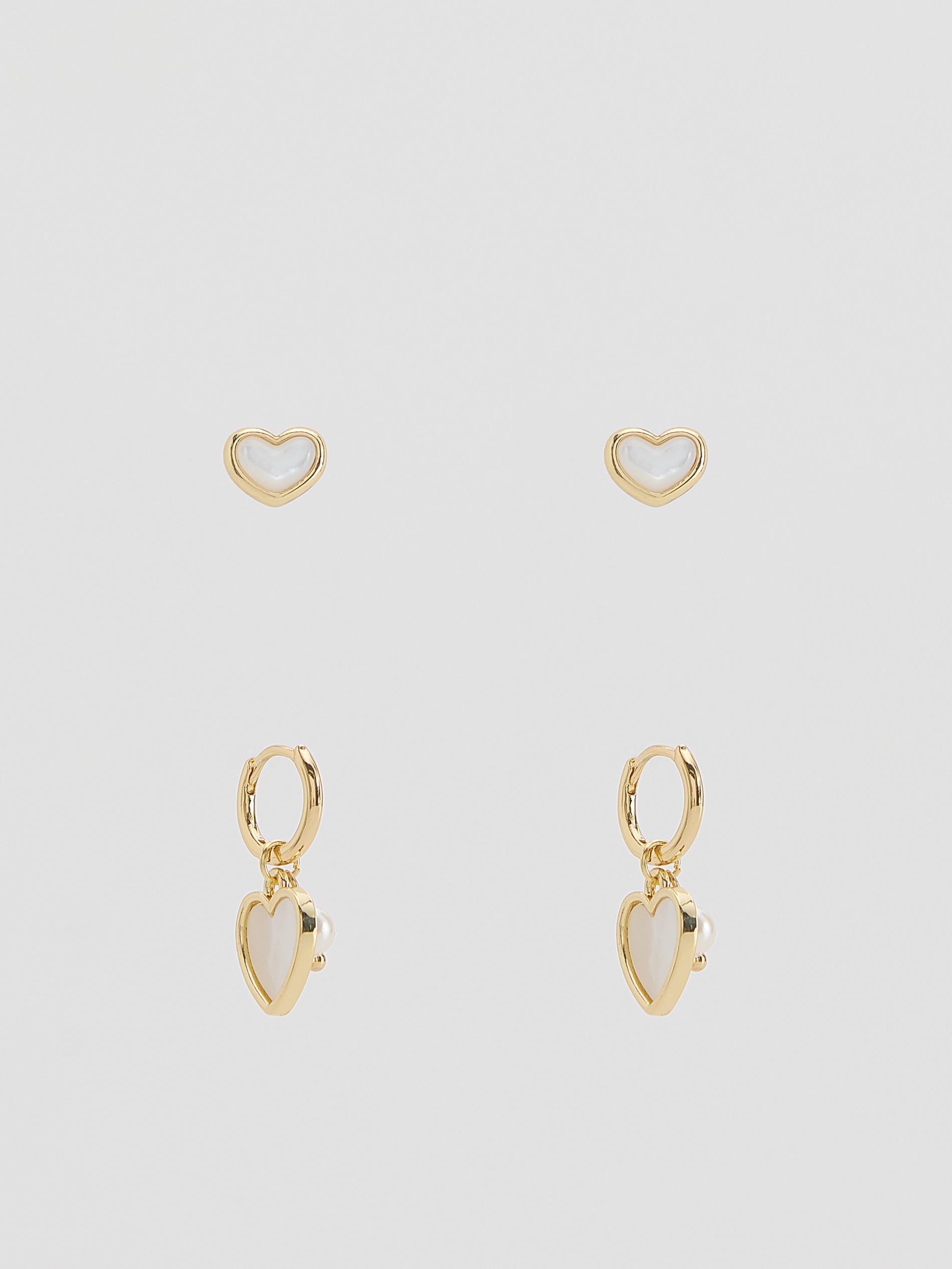 White Earrings, White, large image number 0