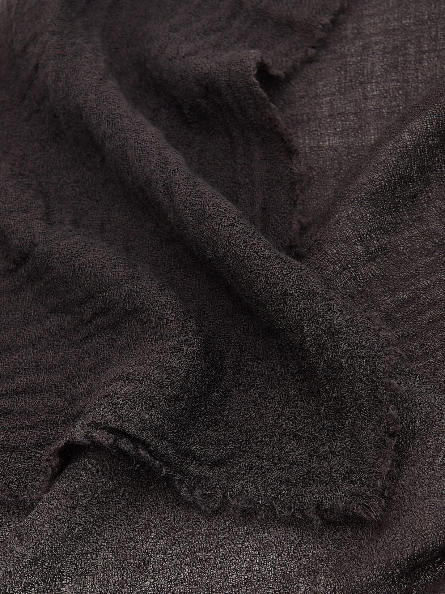 Brown Scarf With Wool Blend, Brown, medium