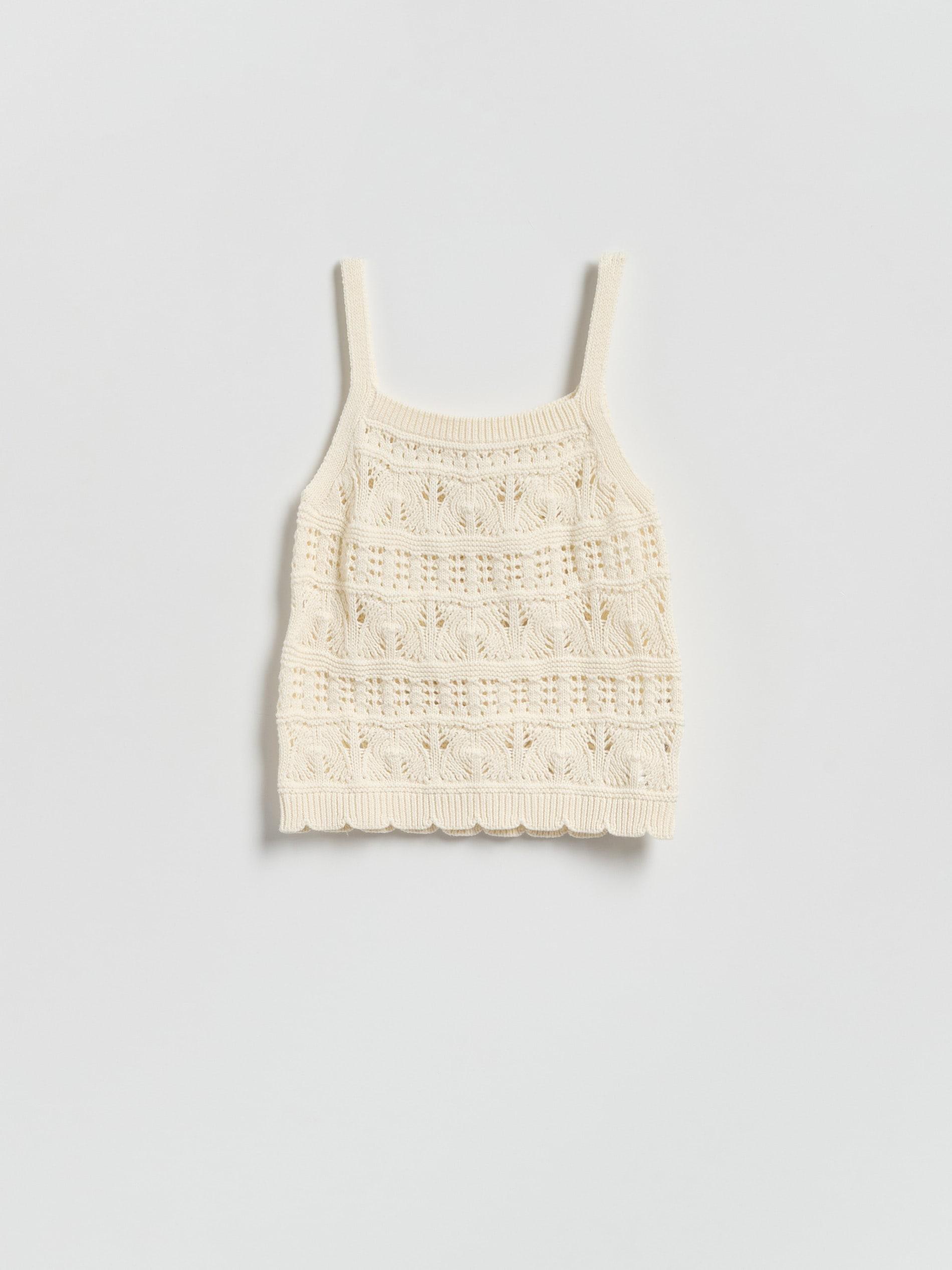 Cream Knitted Top, Ivory, large image number 0