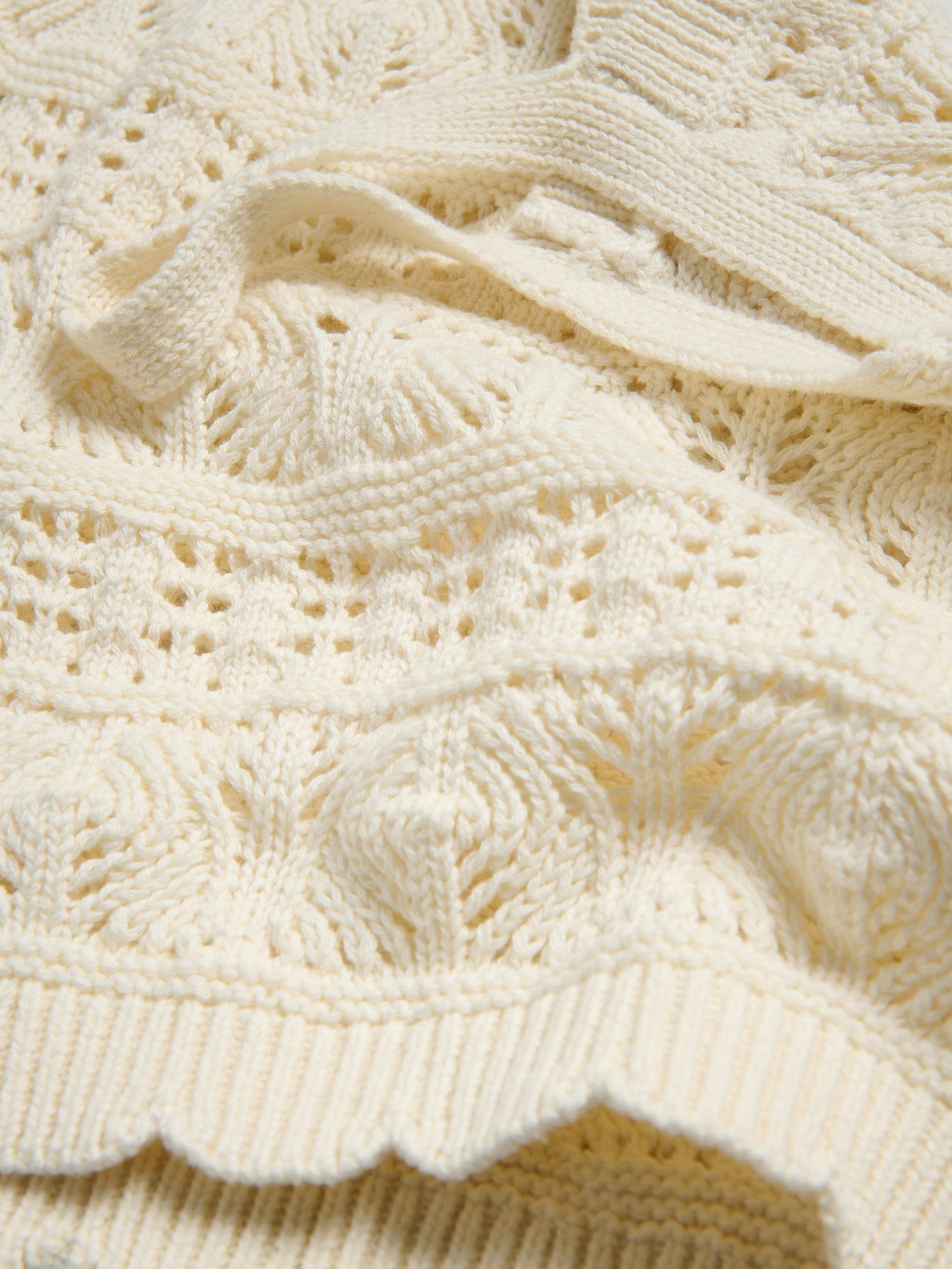 Cream Knitted Top, Ivory, large image number 3