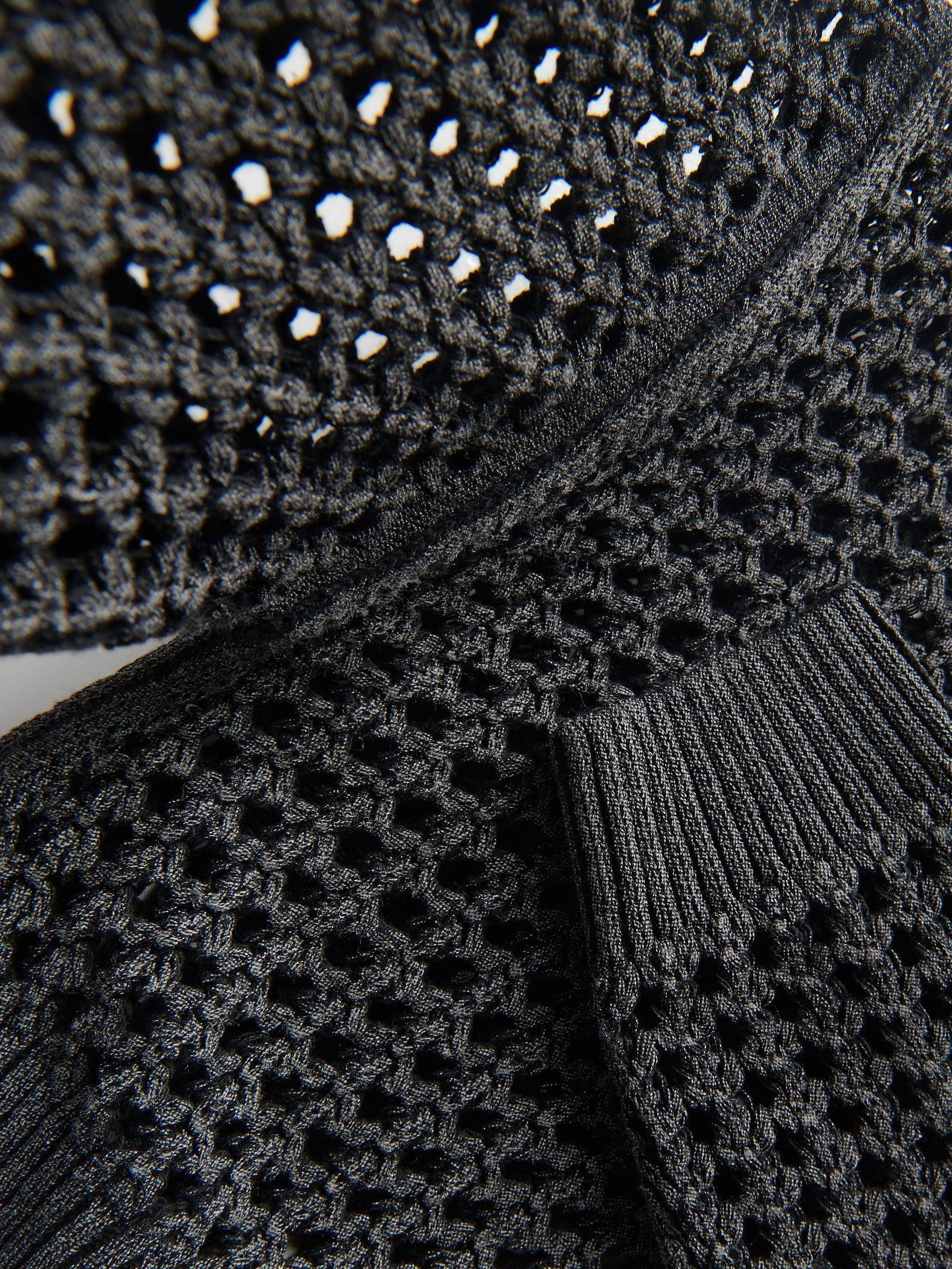 Black Shiny Openwork Jumper, , large image number 6