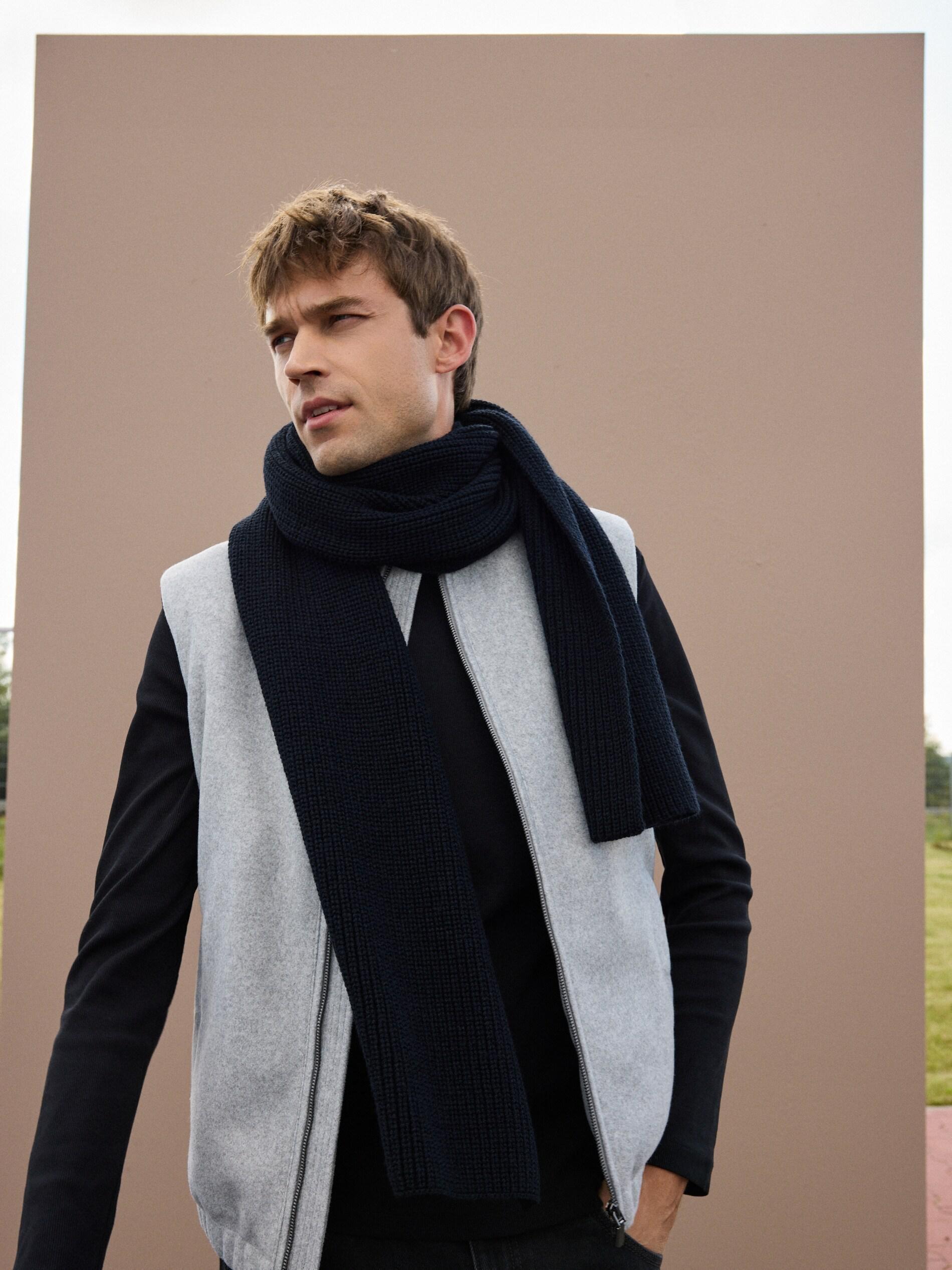 Grey Wool Mix Vest, Light grey, large image number 1