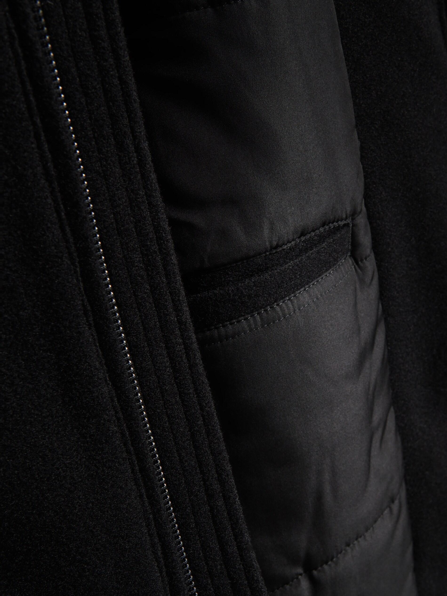Black Wool Mix Vest, Black, large image number 5