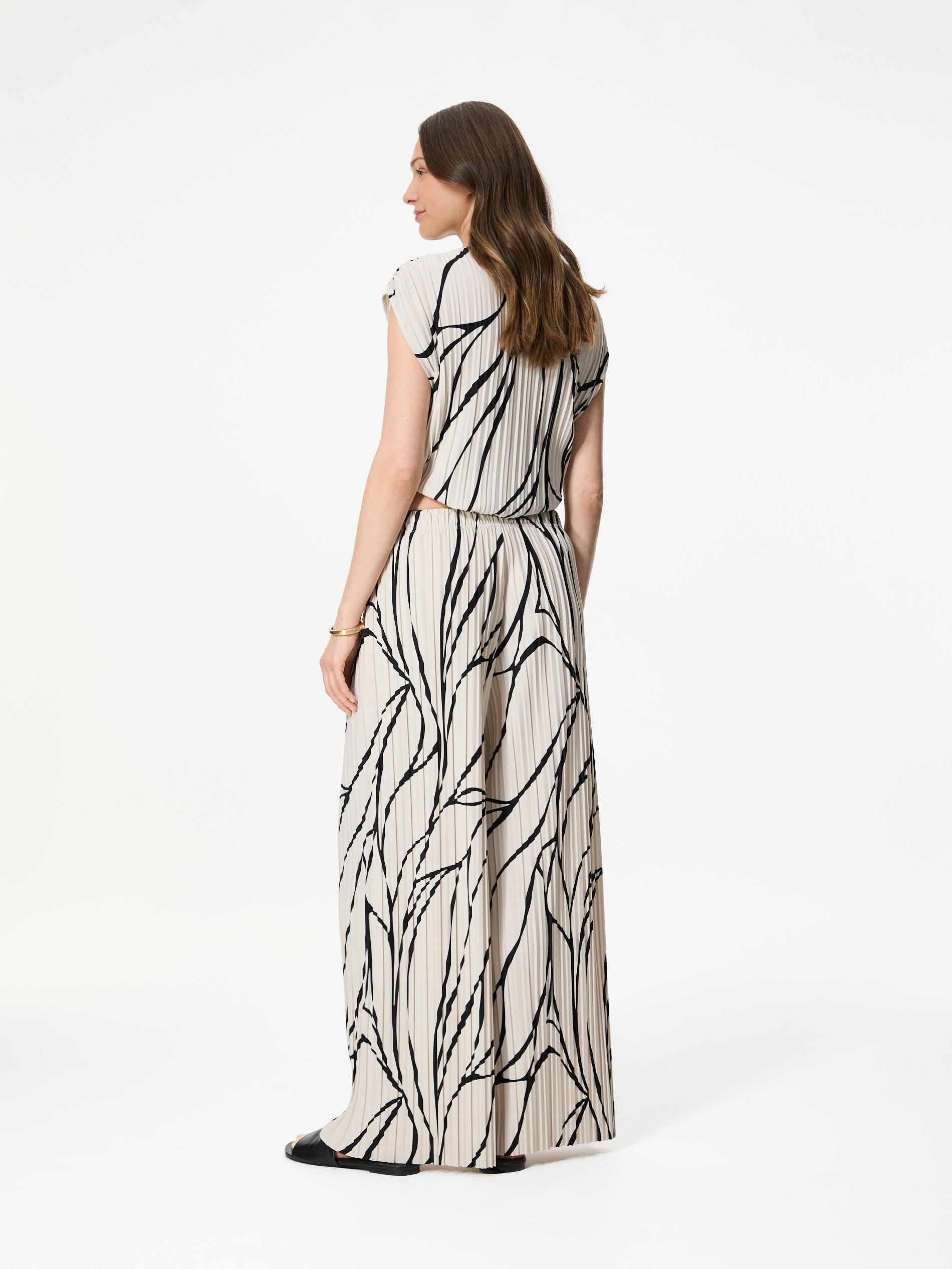 Beige Patterned Trousers, Beige, large image number 2