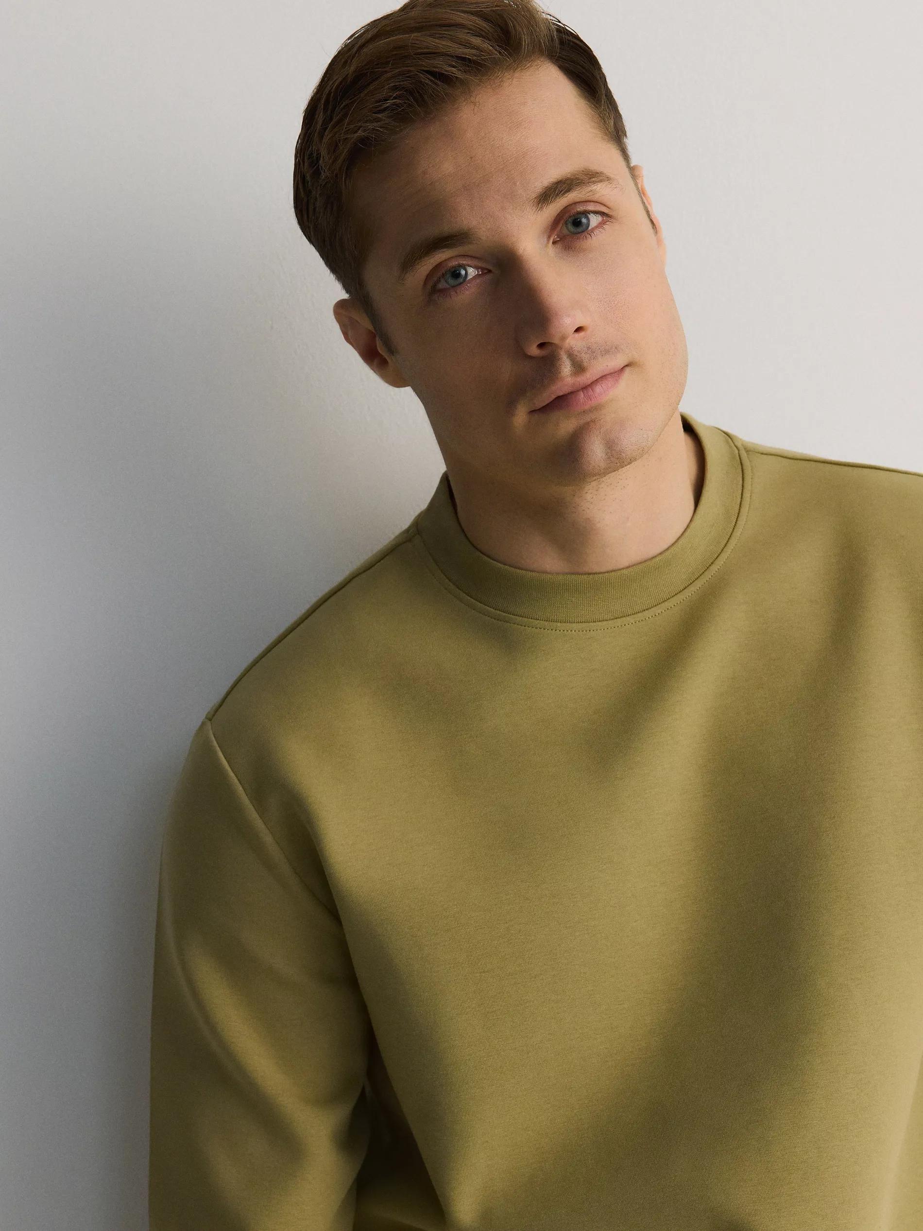 Green Plain Sports Top With High Cotton Content, , large image number 0
