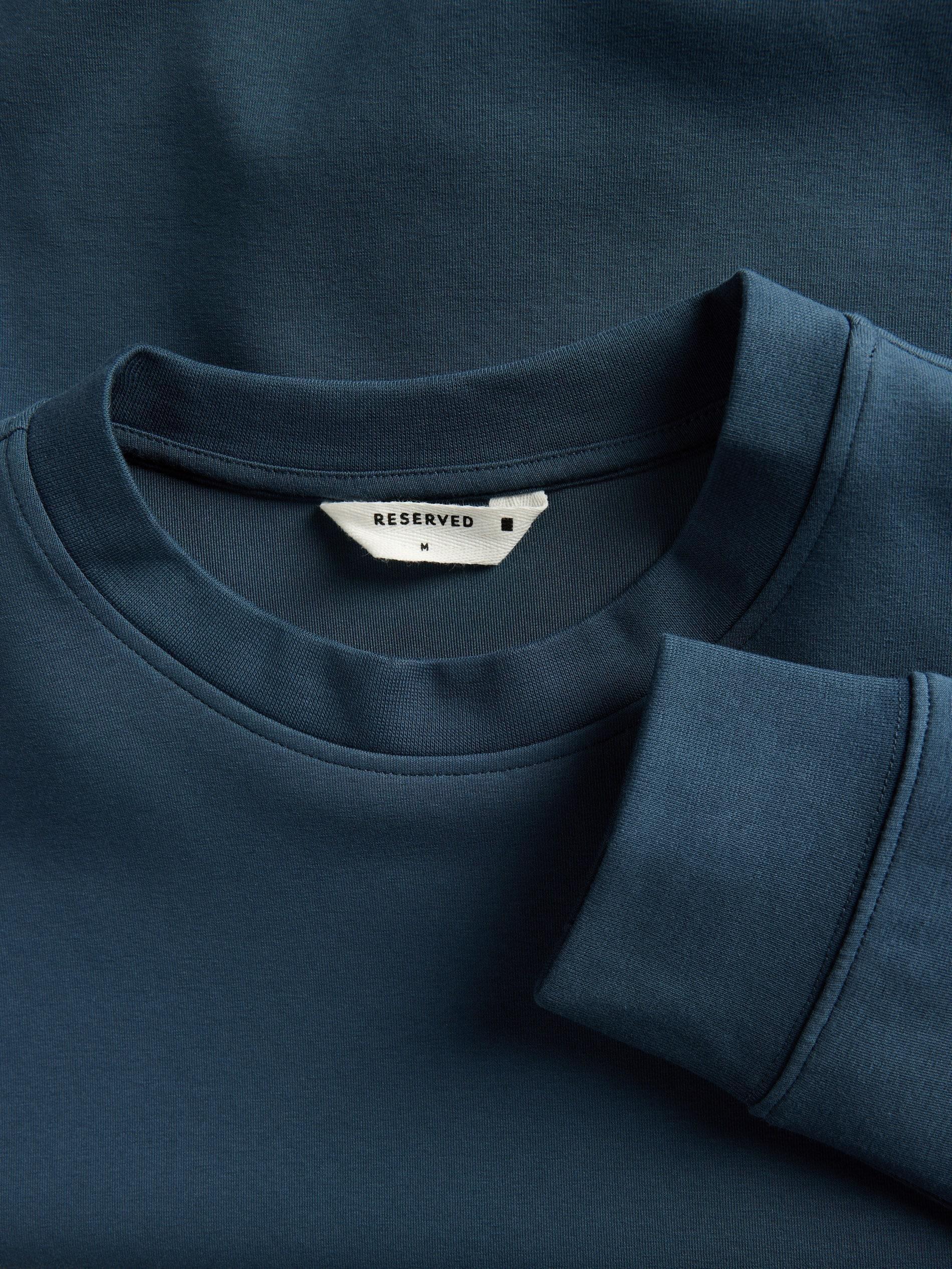 Blue Plain Sports Top With High Cotton Content, , large image number 2