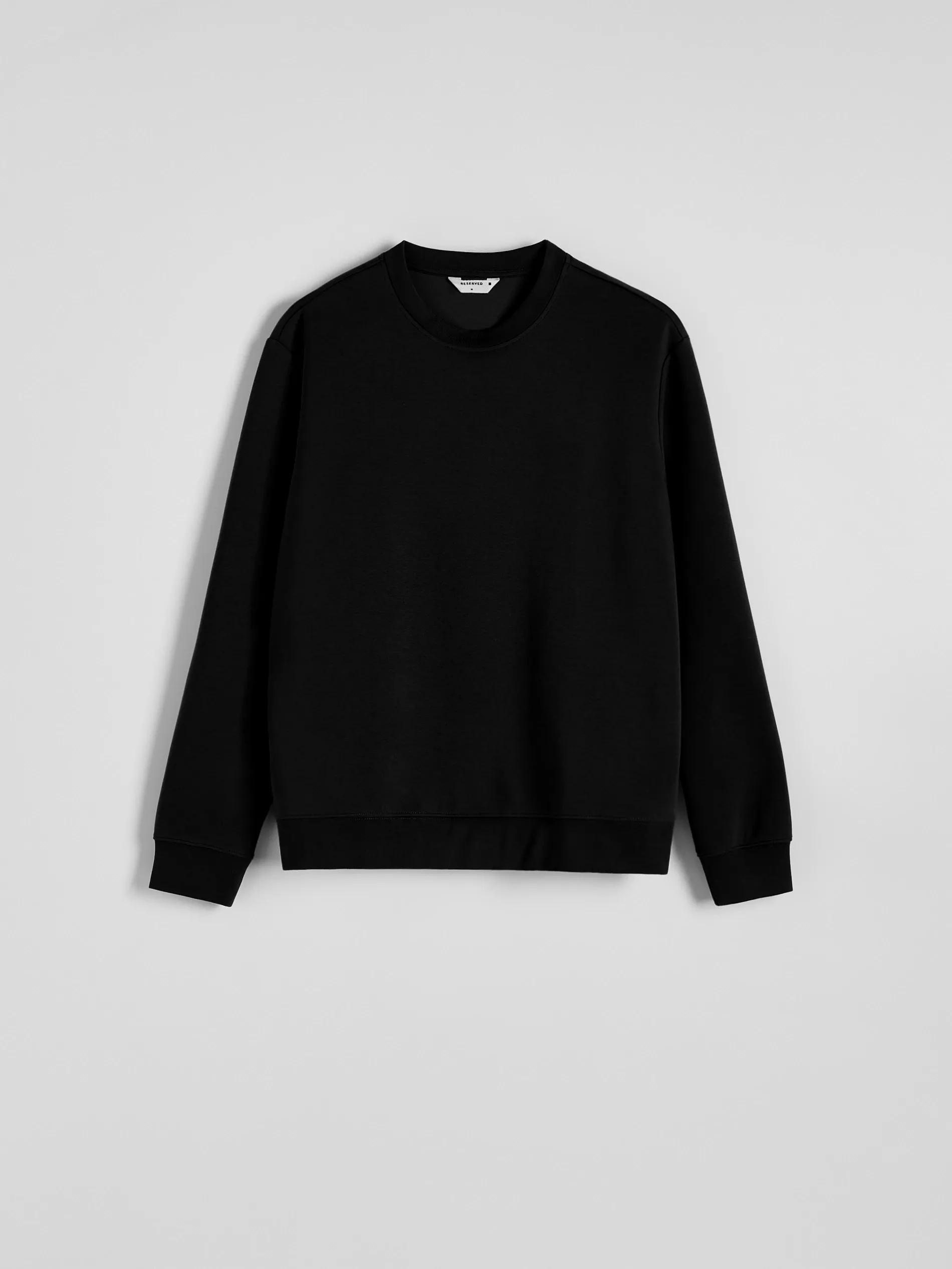 Black Plain Sports Top With High Cotton Content, , large image number 1