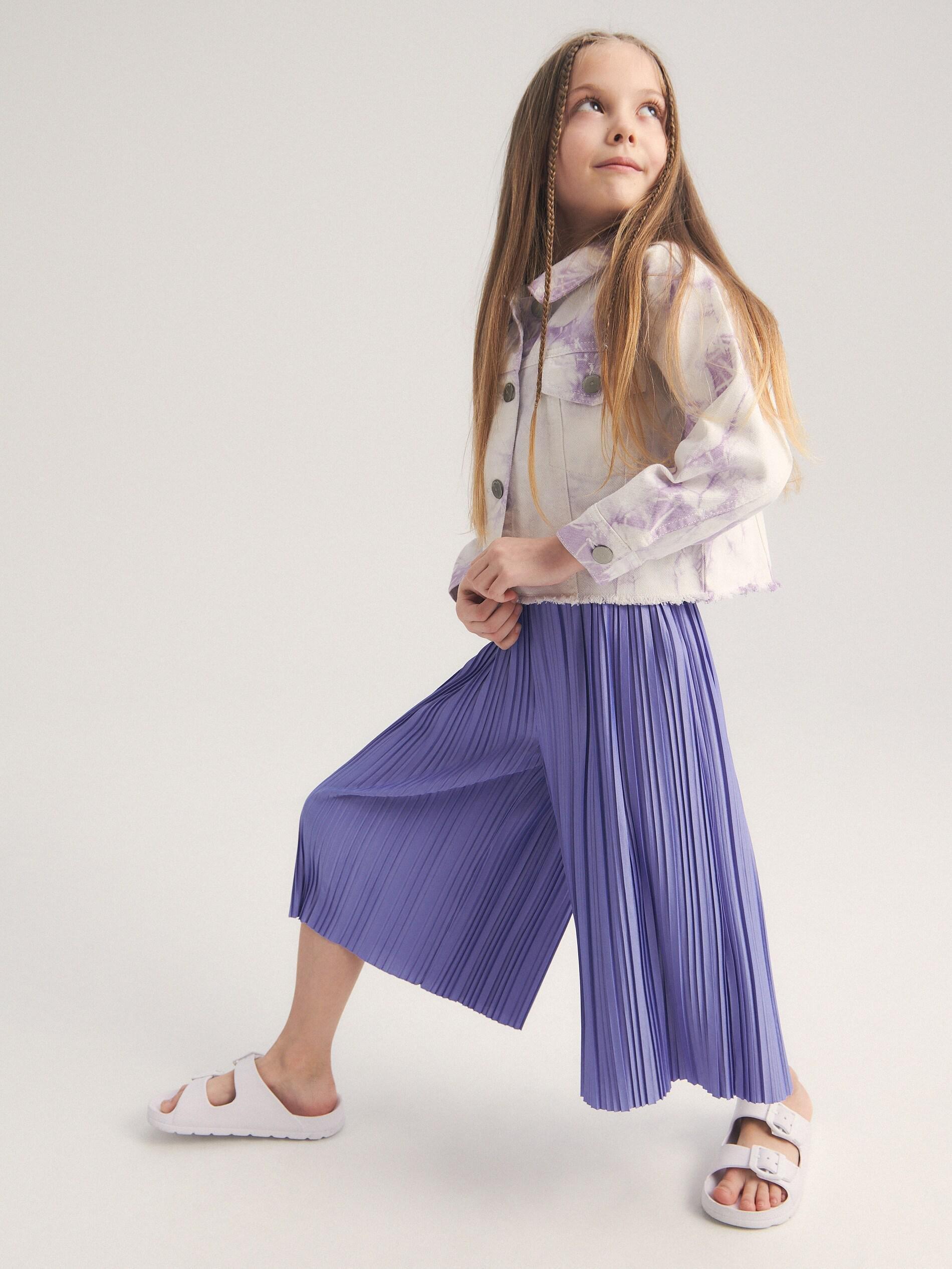 Violet Culottes With Pleats, , large image number 2