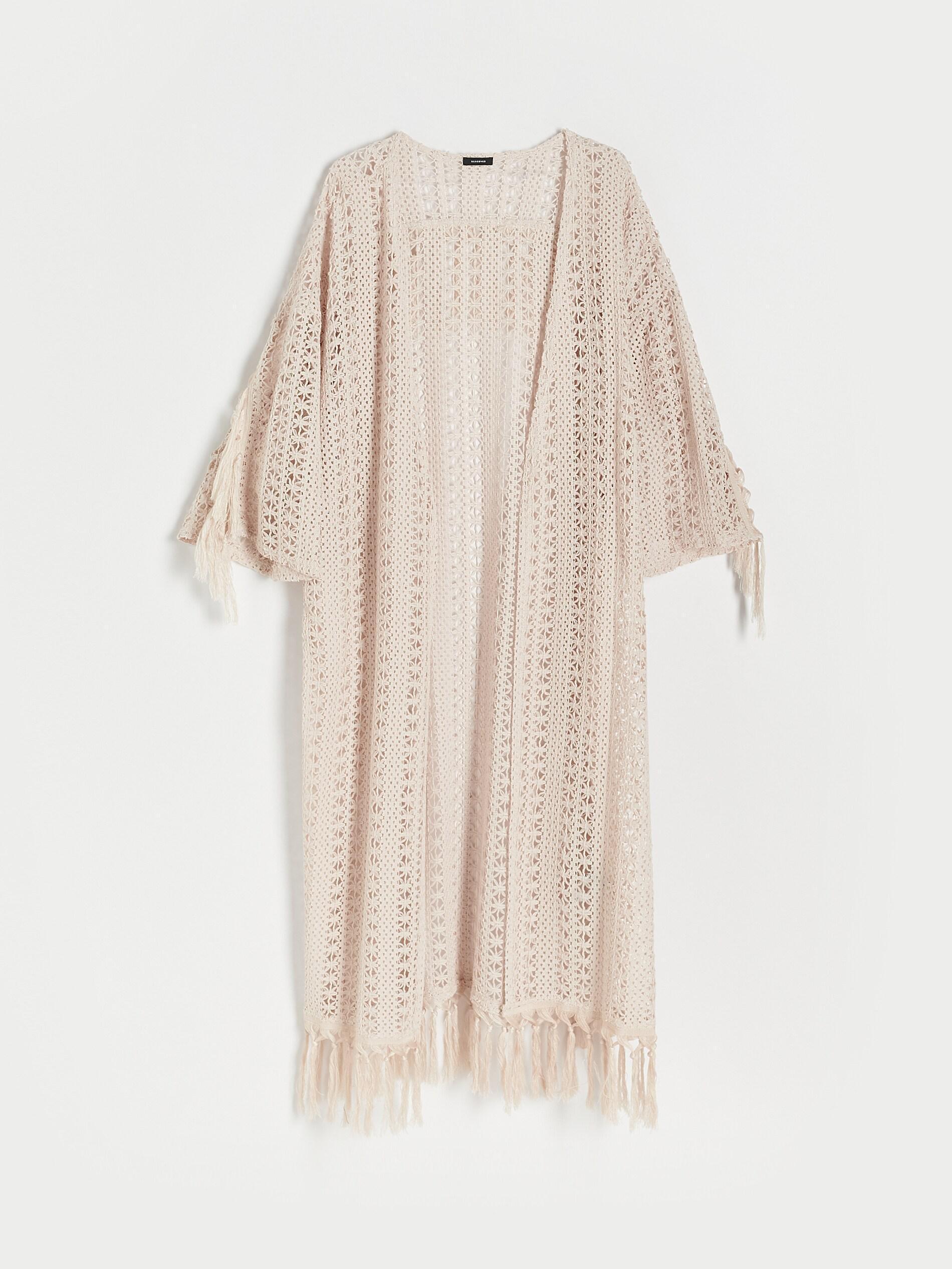 Beige Openwork Cover Up, Beige, large image number 2