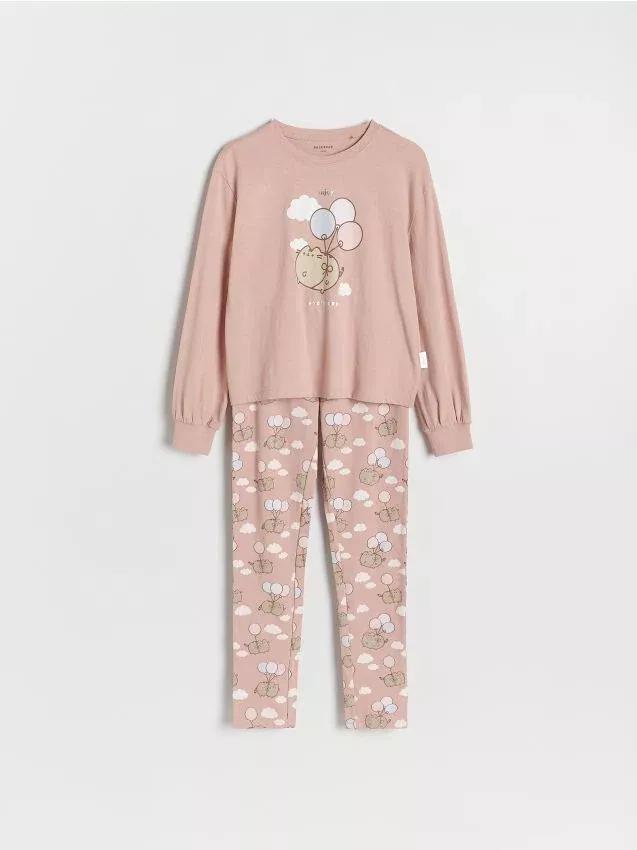 Pusheen two piece pyjama set, Ivory, large image number 0