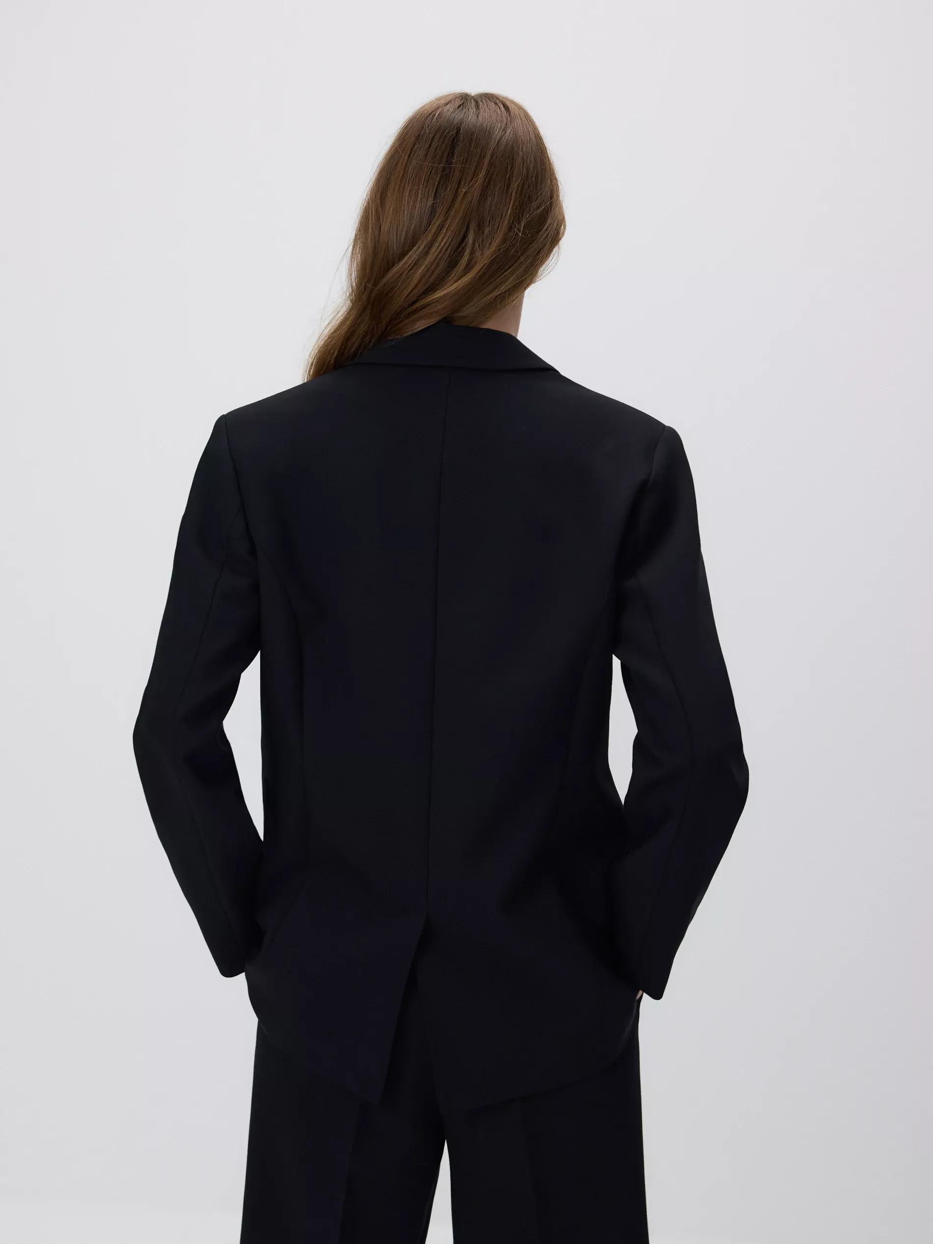 Black Single-Breasted Blazer, Black, large image number 3