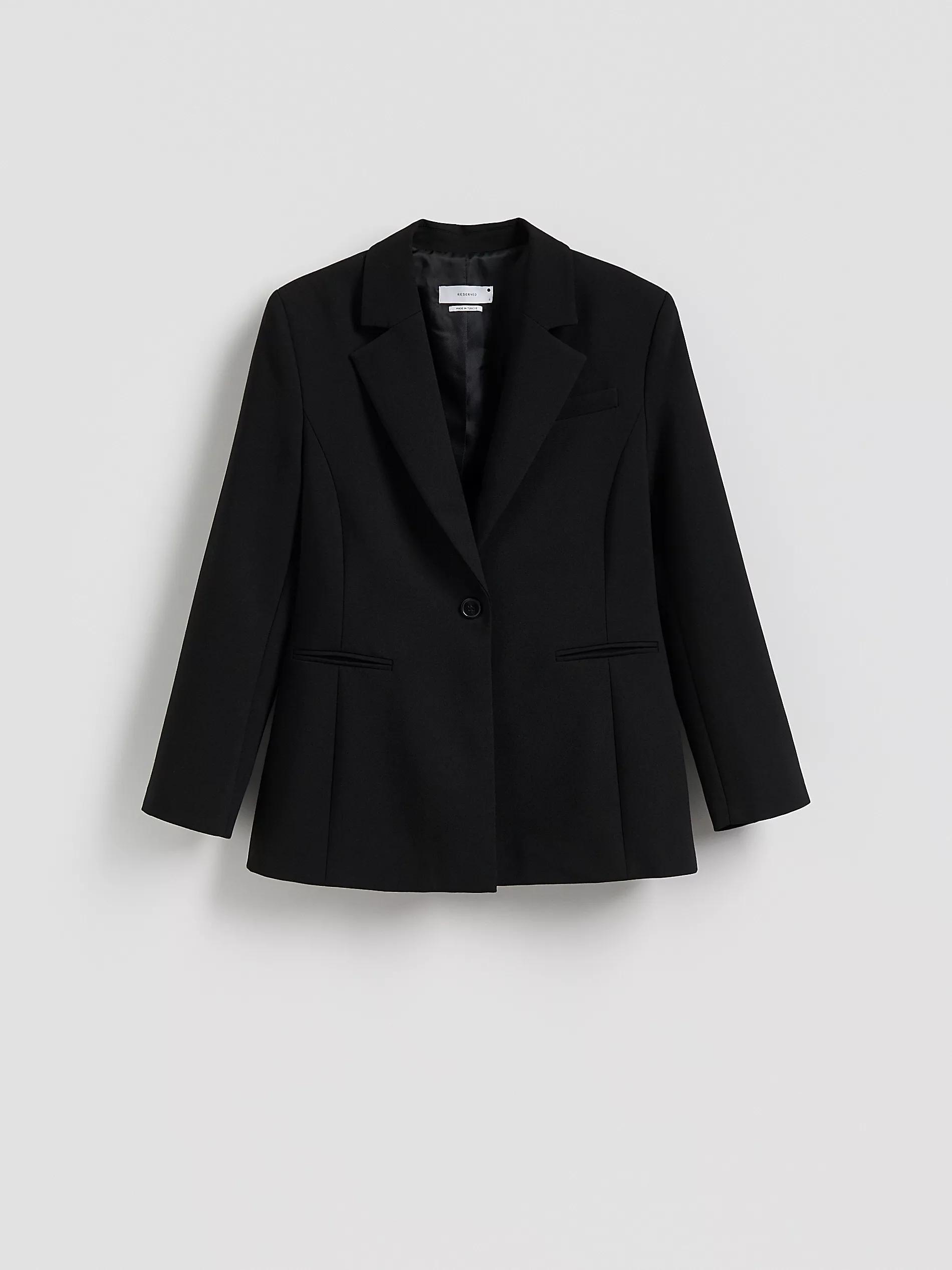 Black Single-Breasted Blazer, Black, large image number 4