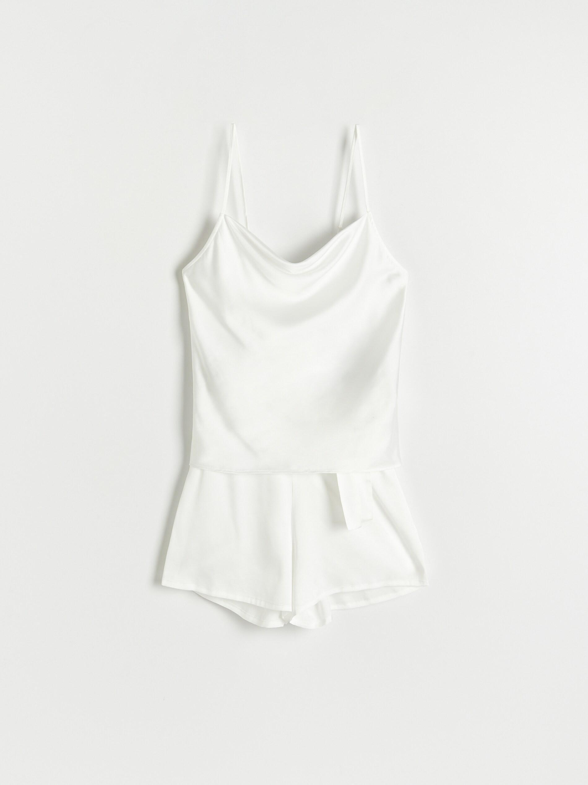 White Pajama Set In Two Parts, , large image number 4