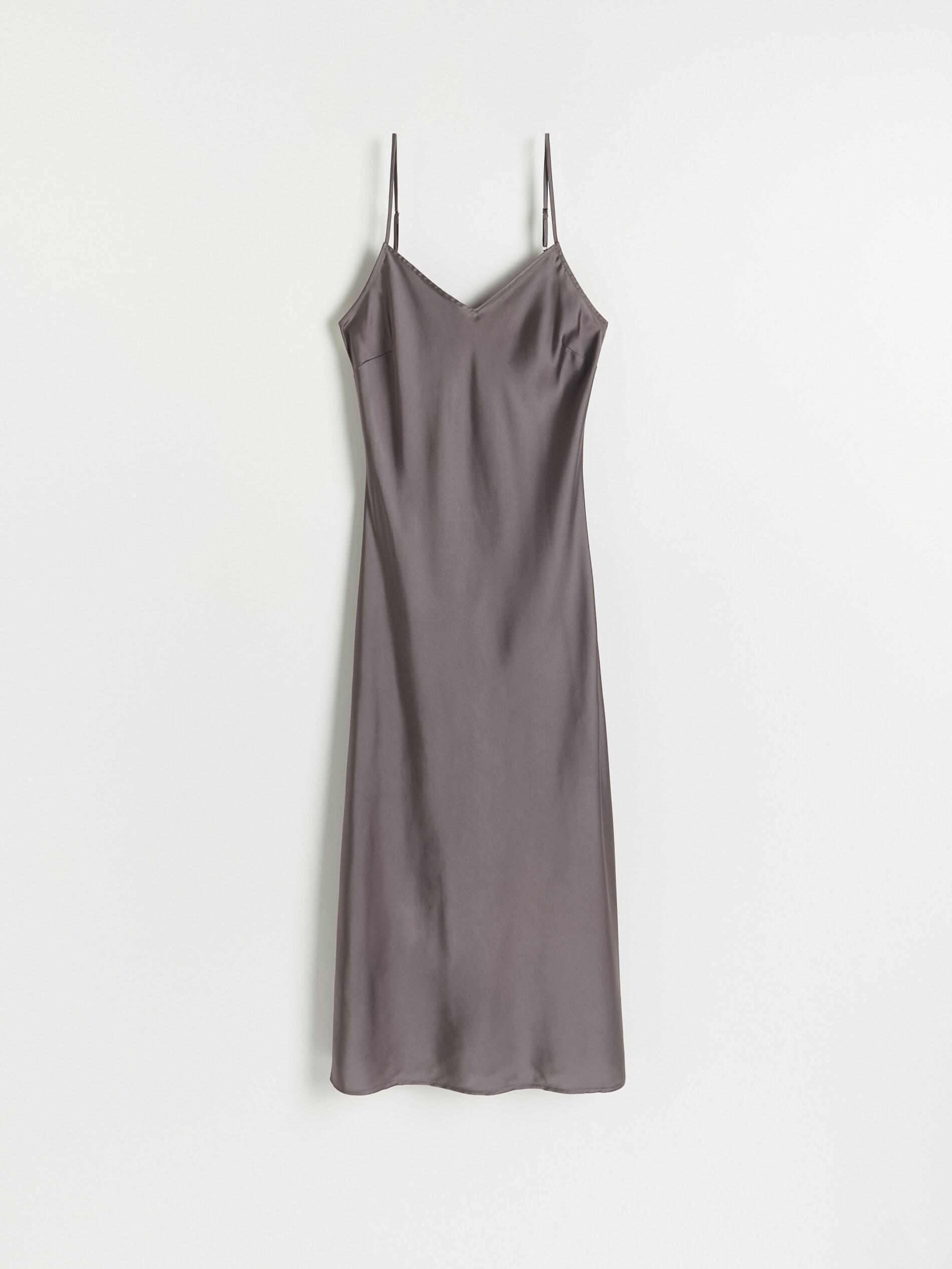 Dark Grey Satin Nightgown, , large image number 3